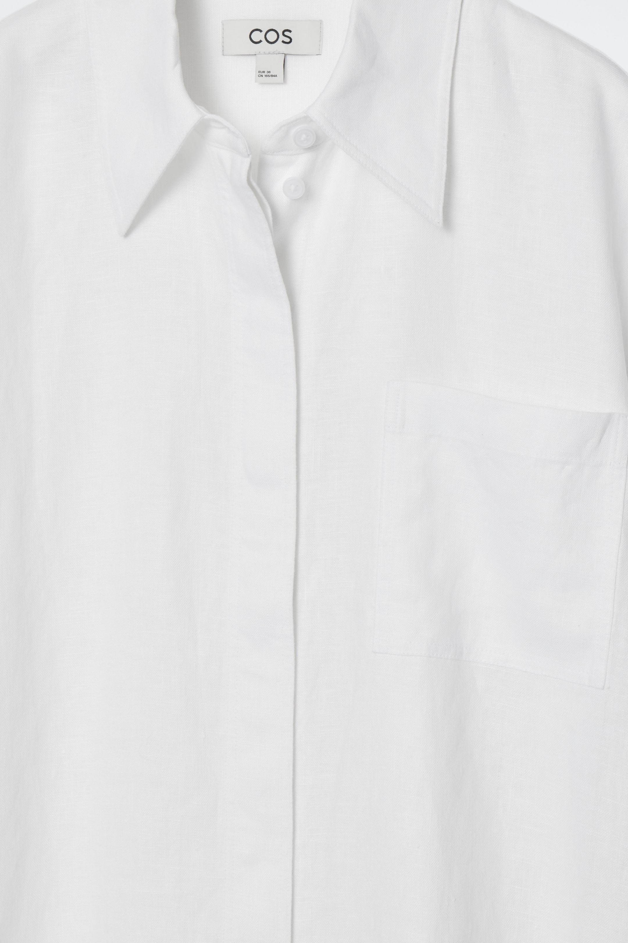 View larger image: OVERSIZED SHORT-SLEEVED LINEN MIDI DRESS - WHITE - Ladies | H&M GB 3
