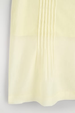 SHEER PINTUCKED SKIRT — YELLOW 5