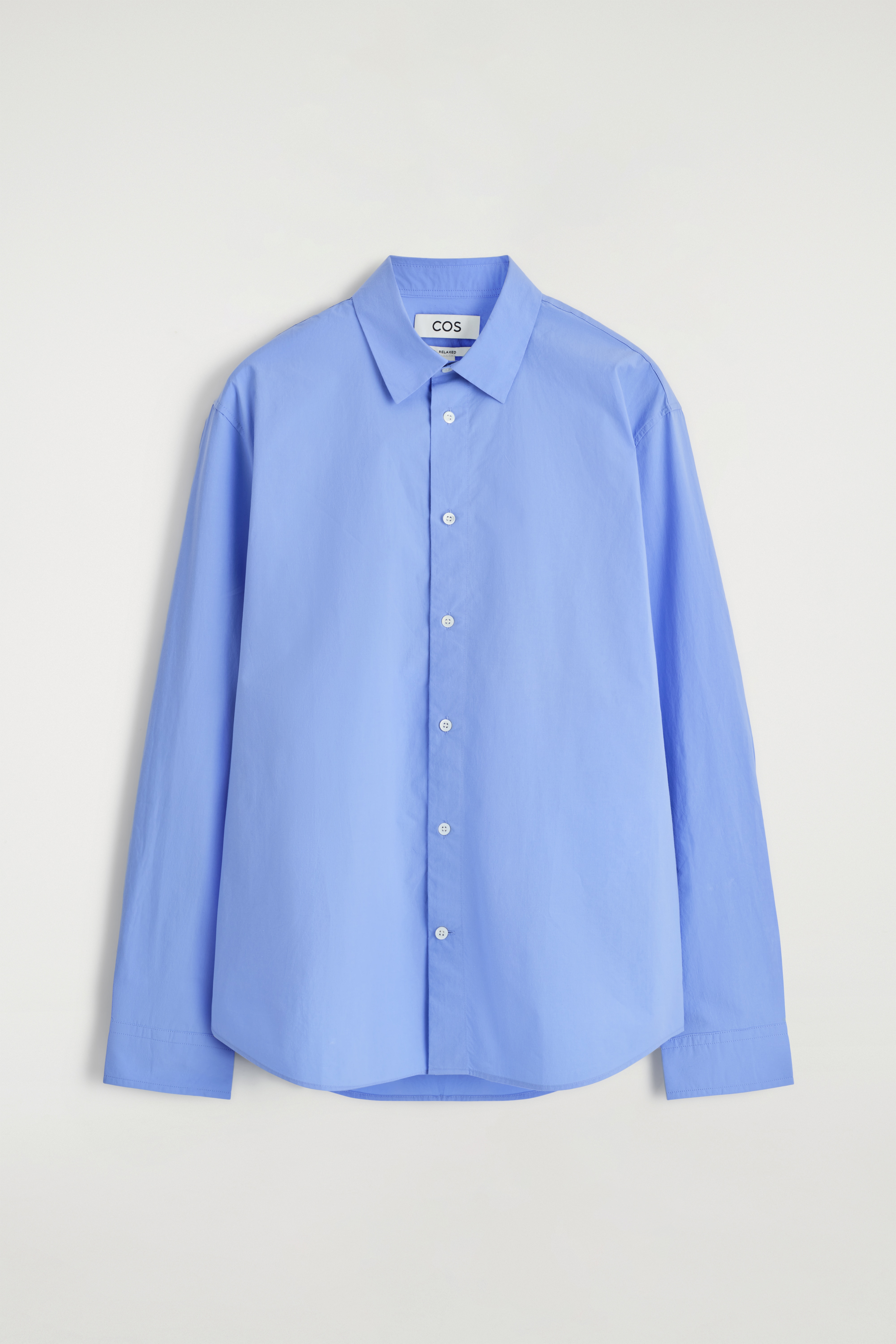 RELAXED PIMA COTTON-POPLIN SHIRT - BLUE/LIGHT BLUE/WHITE