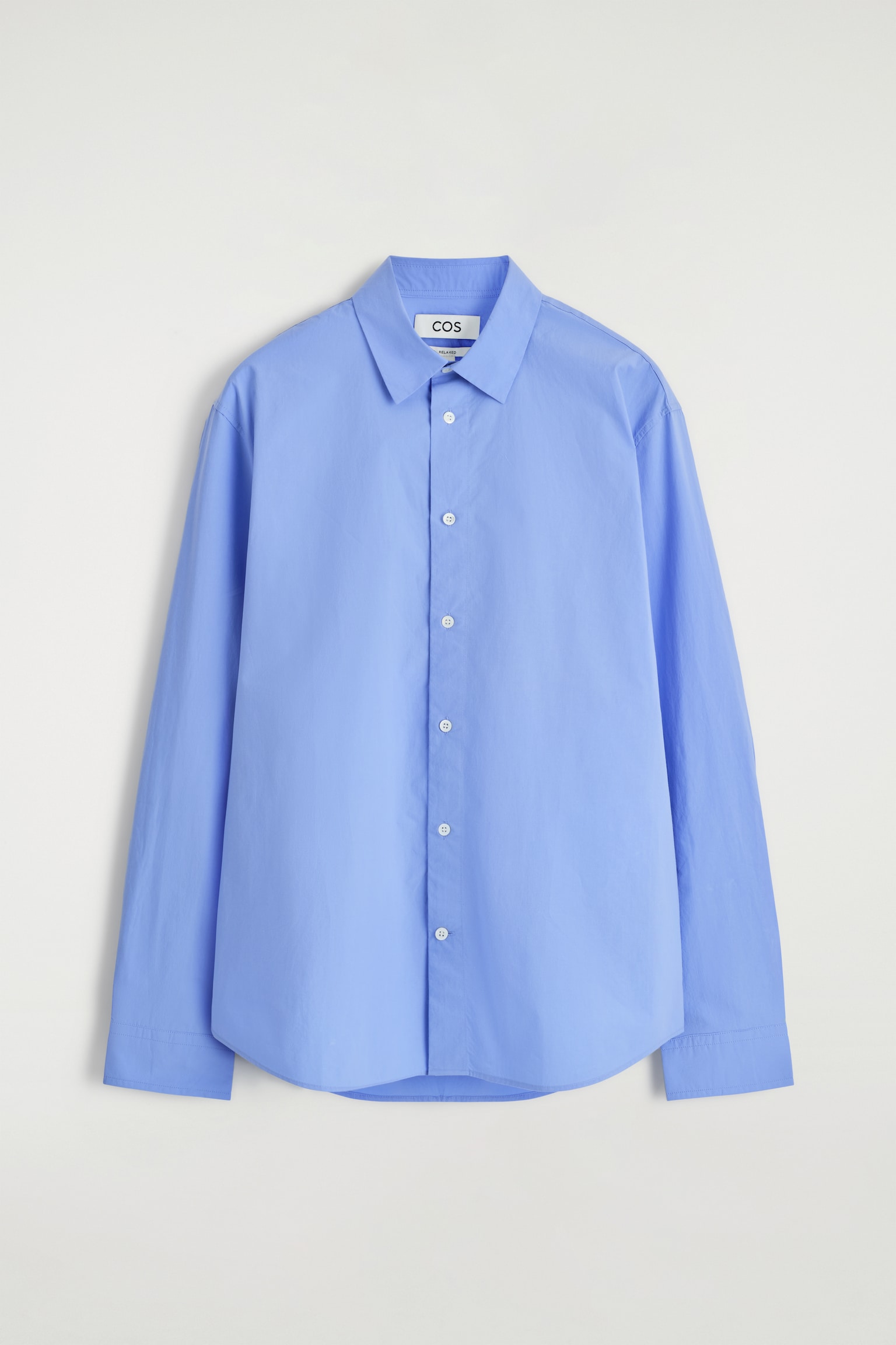 RELAXED PIMA COTTON-POPLIN SHIRT - BLUE/WHITE/LIGHT BLUE - 2