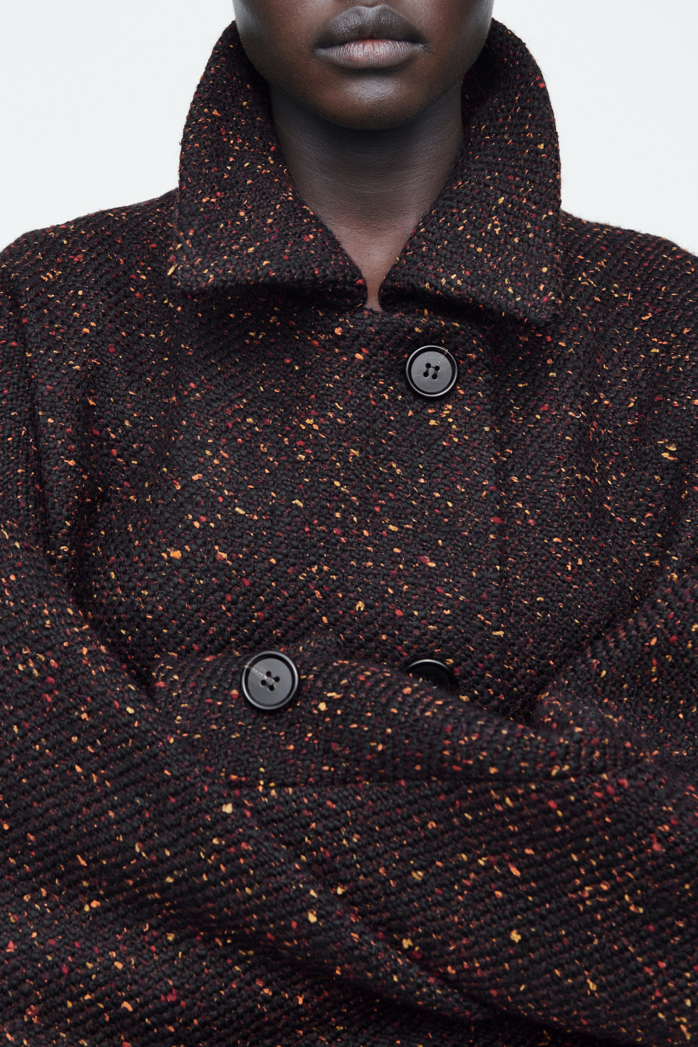 FLECKED WOOL-BLEND JACKET - MULTICOLOURED | COS