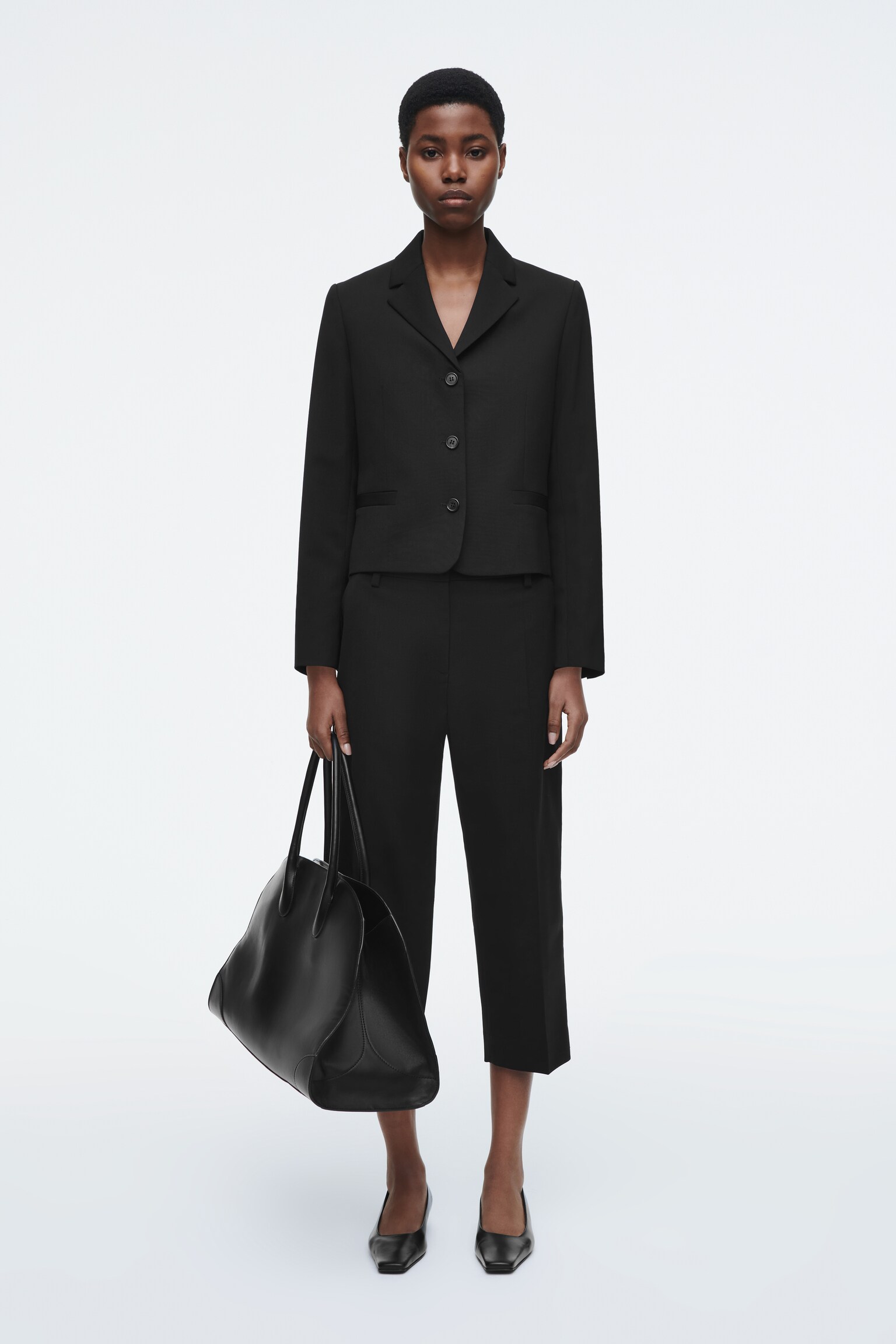 BLAZER COURT EN LAINE - NOIR - 7