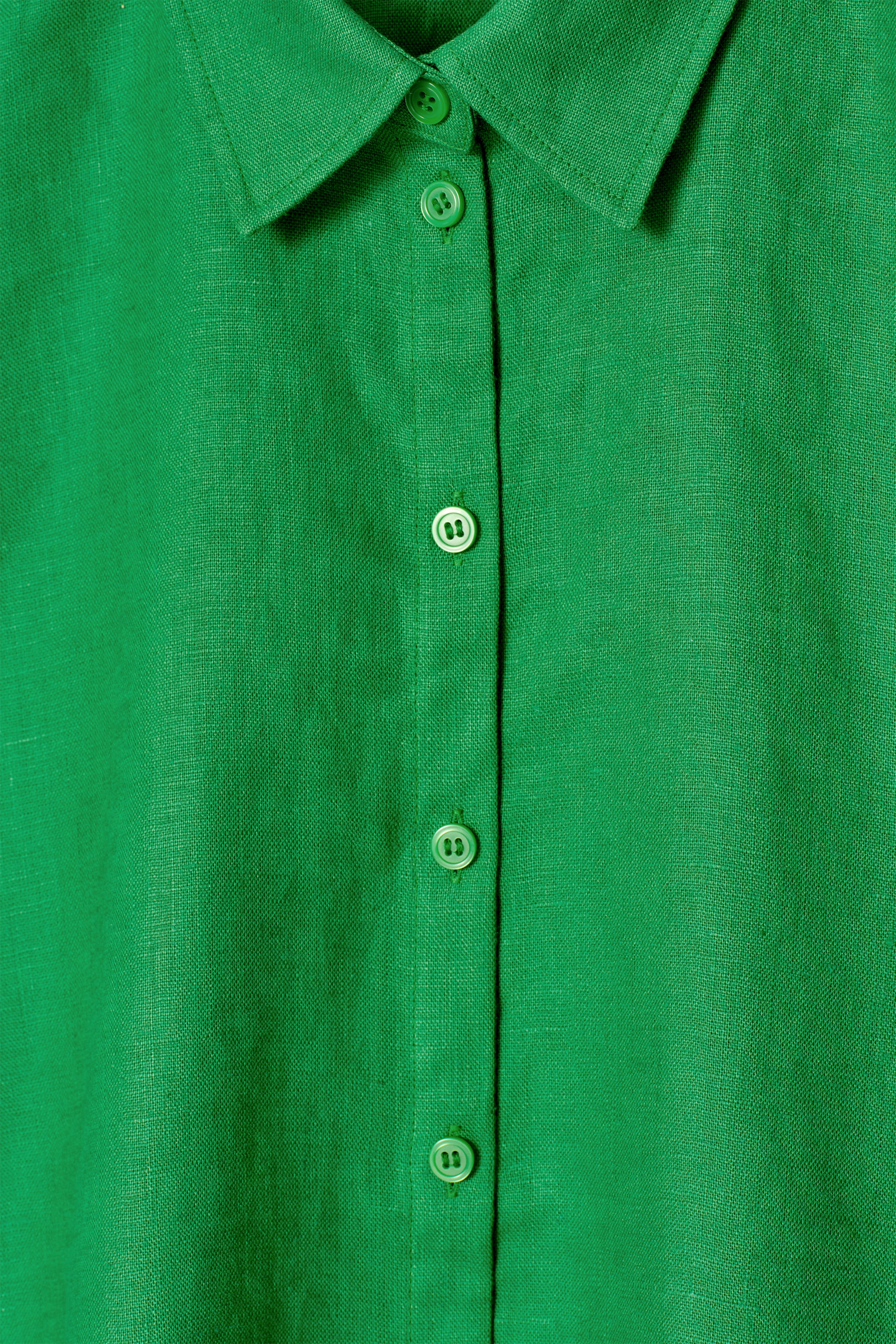 Visualizza immagine più grande: CAMICIA SQUADRATA IN LINO A MANICHE CORTE - VERDE - DONNA | H&M IT 7