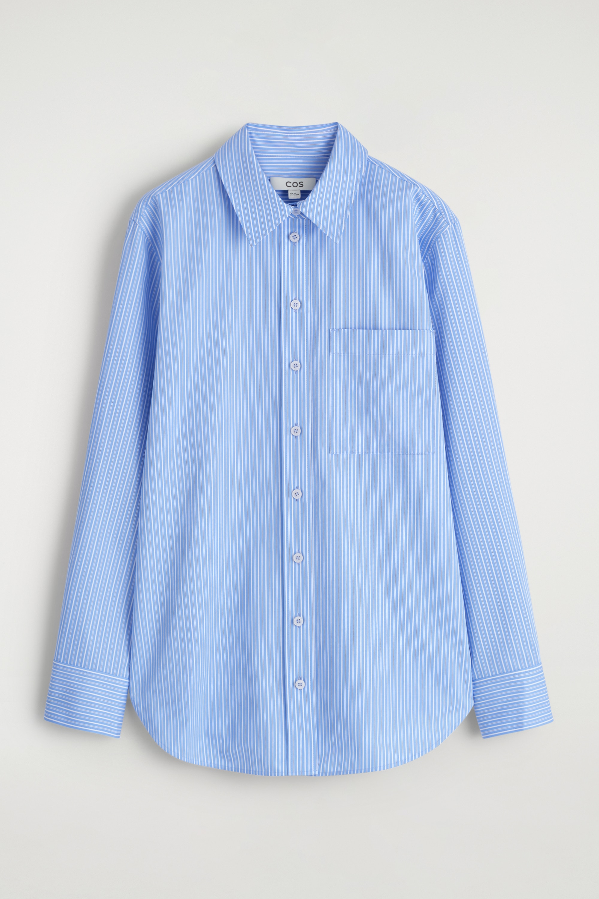 TAILORED PIMA COTTON SHIRT - BLUE / STRIPED/WHITE/IVORY / PINSTRIPED/PINK