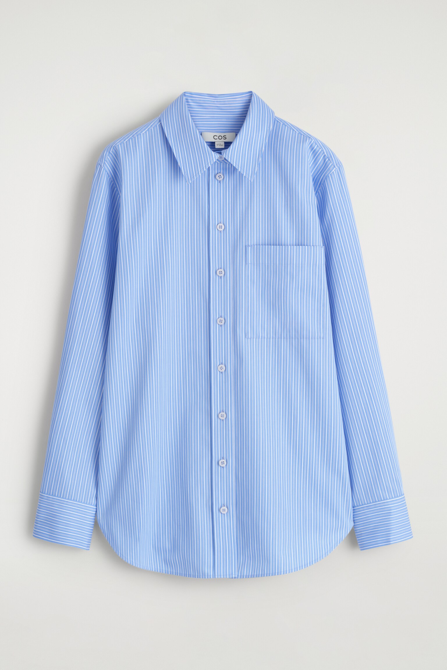 ELEGANTES HEMD AUS PIMA-BAUMWOLLE - BLAU/GESTREIFT/WEISS - 2