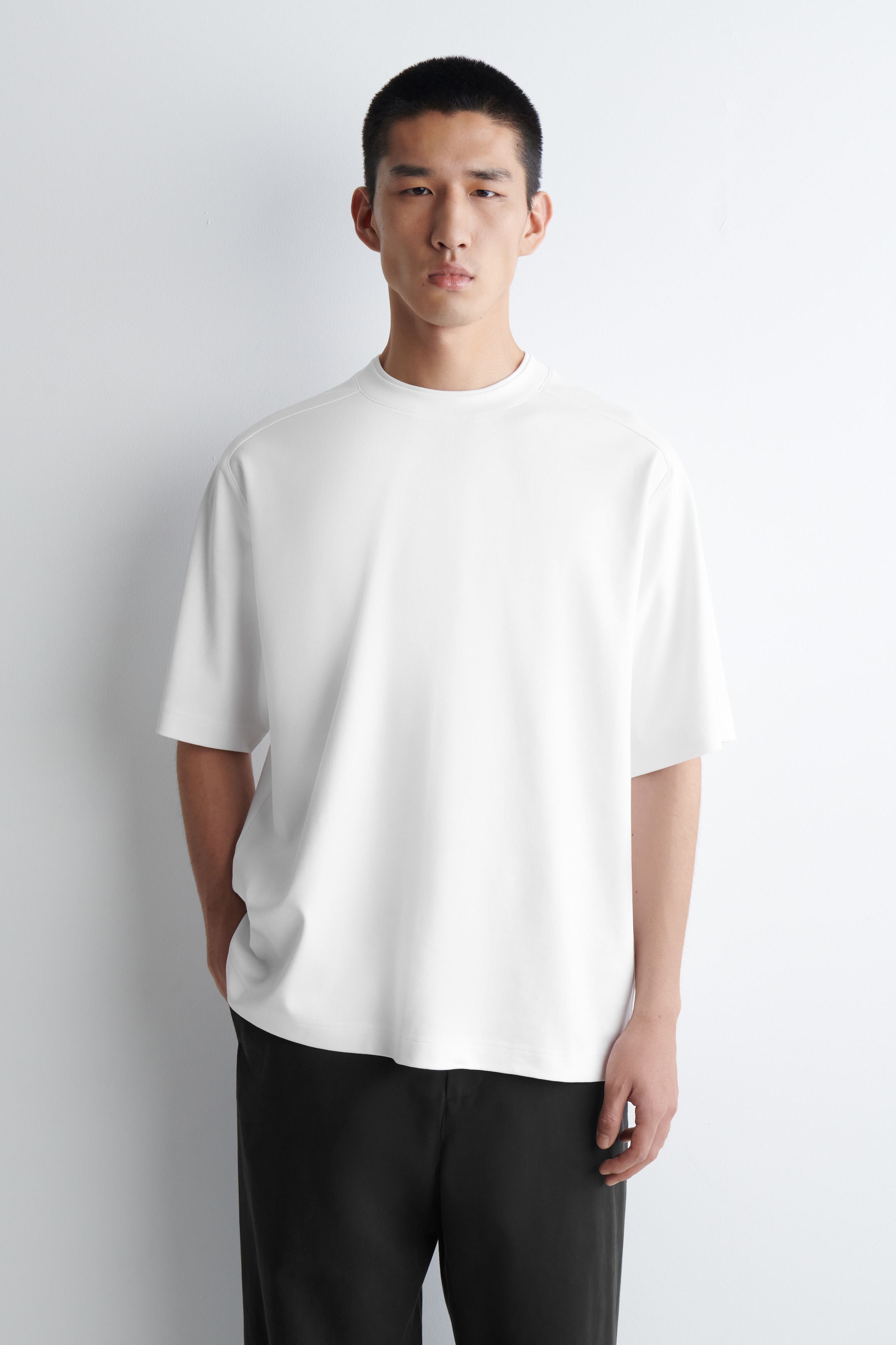 Agrandir l'image: T-SHIRT OVERSIZE EFFET SUPERPOSÉ EN JERSEY - BLANC - HOMME | H&M FR 1