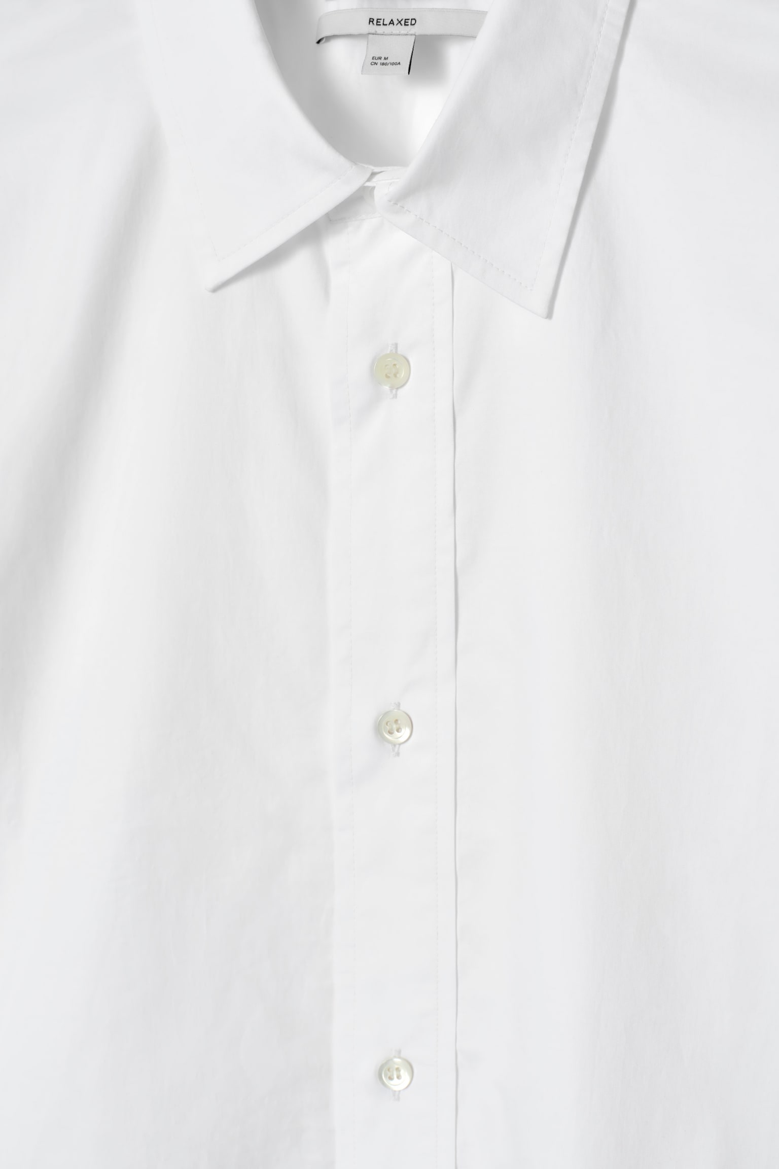 CHEMISE MANCHES COURTES SILHOUETTE CARRÉE EN COTON - BLANC/SARCELLE - 4