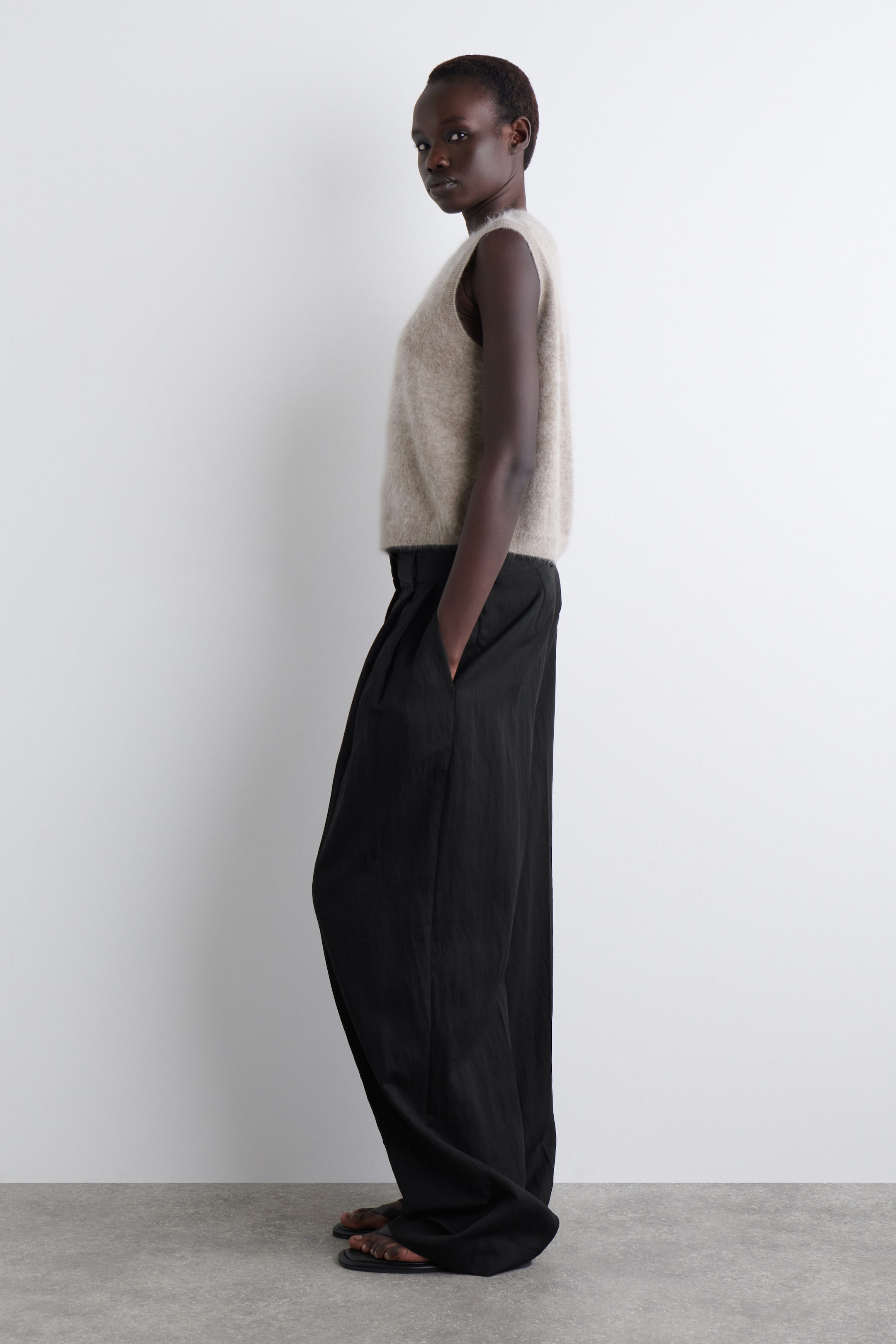 BRUSHED-CASHMERE VEST