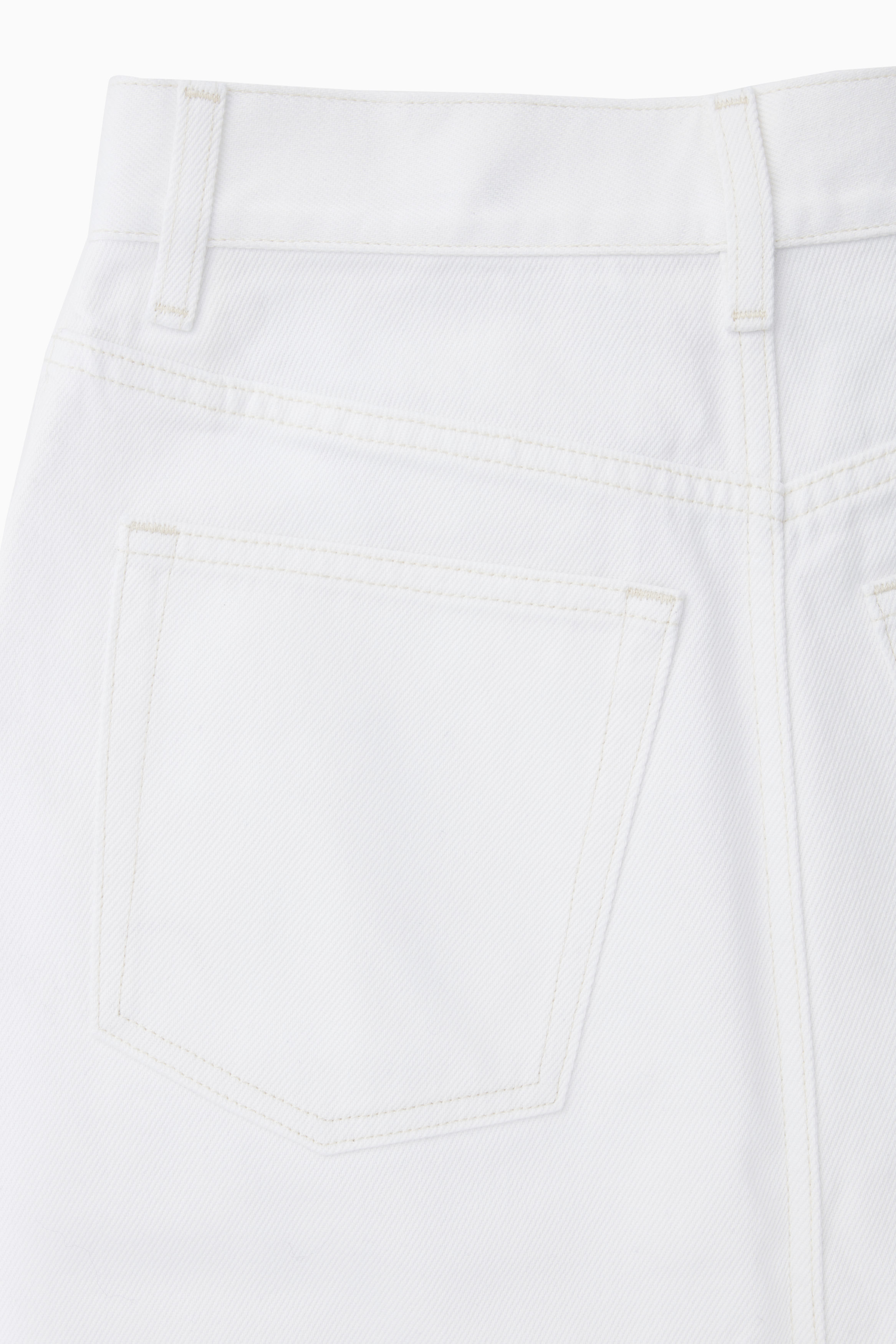 A-LINE DENIM MIDI SKIRT - WHITE | COS