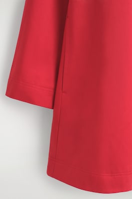 SCULPTURAL COTTON SWING COAT — RED 6