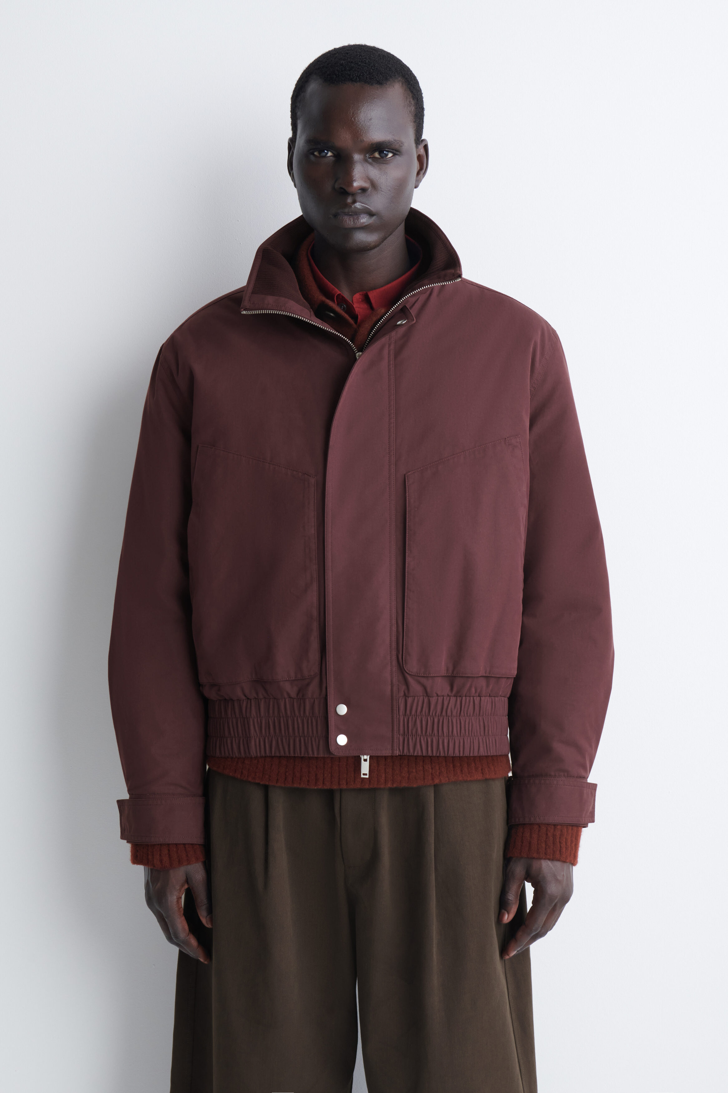 PADDED MOCK-NECK BOMBER JACKET - thumbnail 7