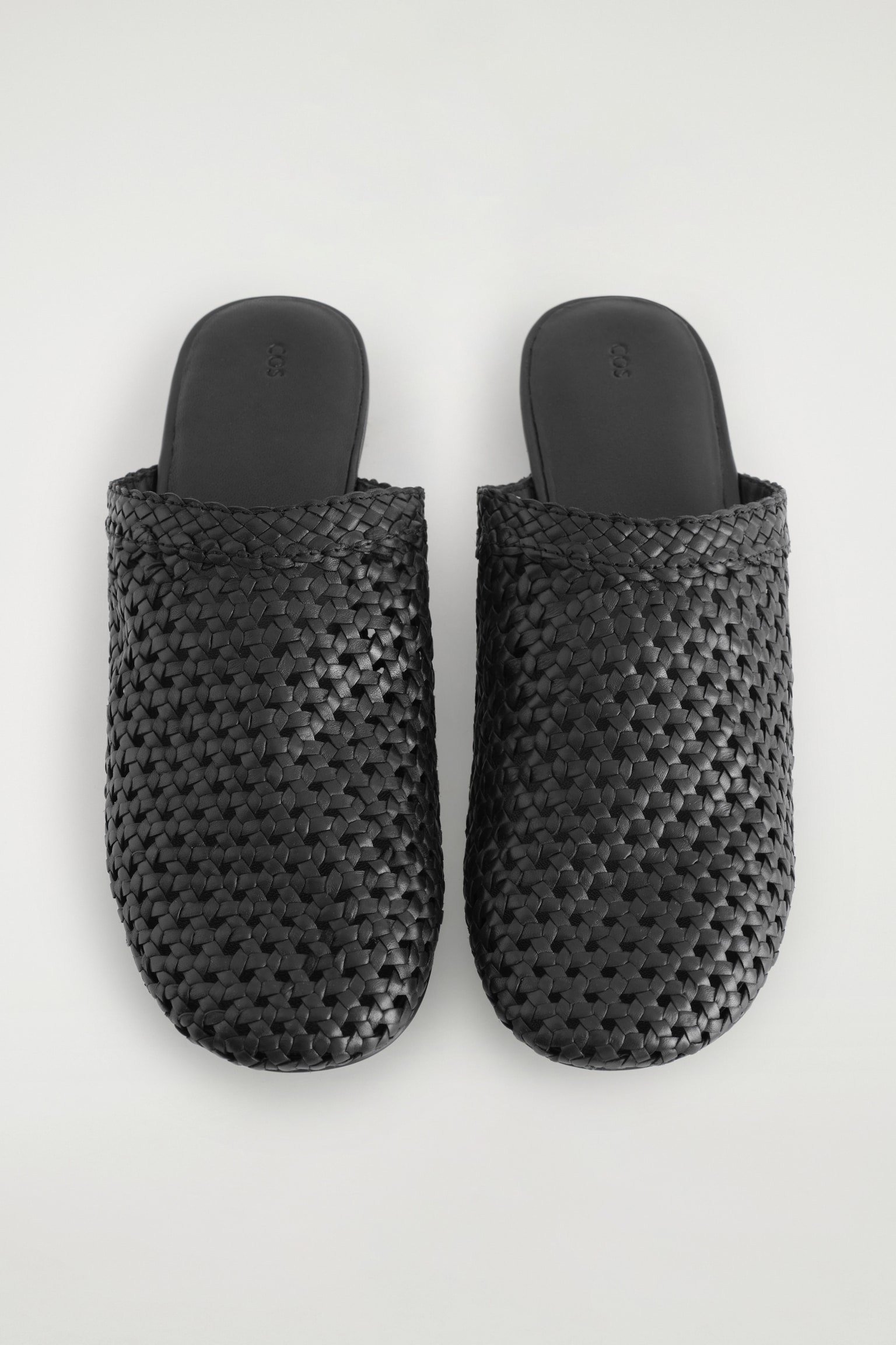 MULES EN CUIR TRESSÉ - NOIR - 4