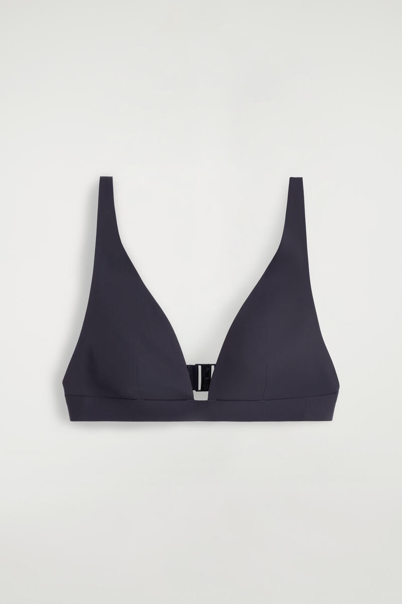 Bonded-Scuba V-Neck Bikini Top