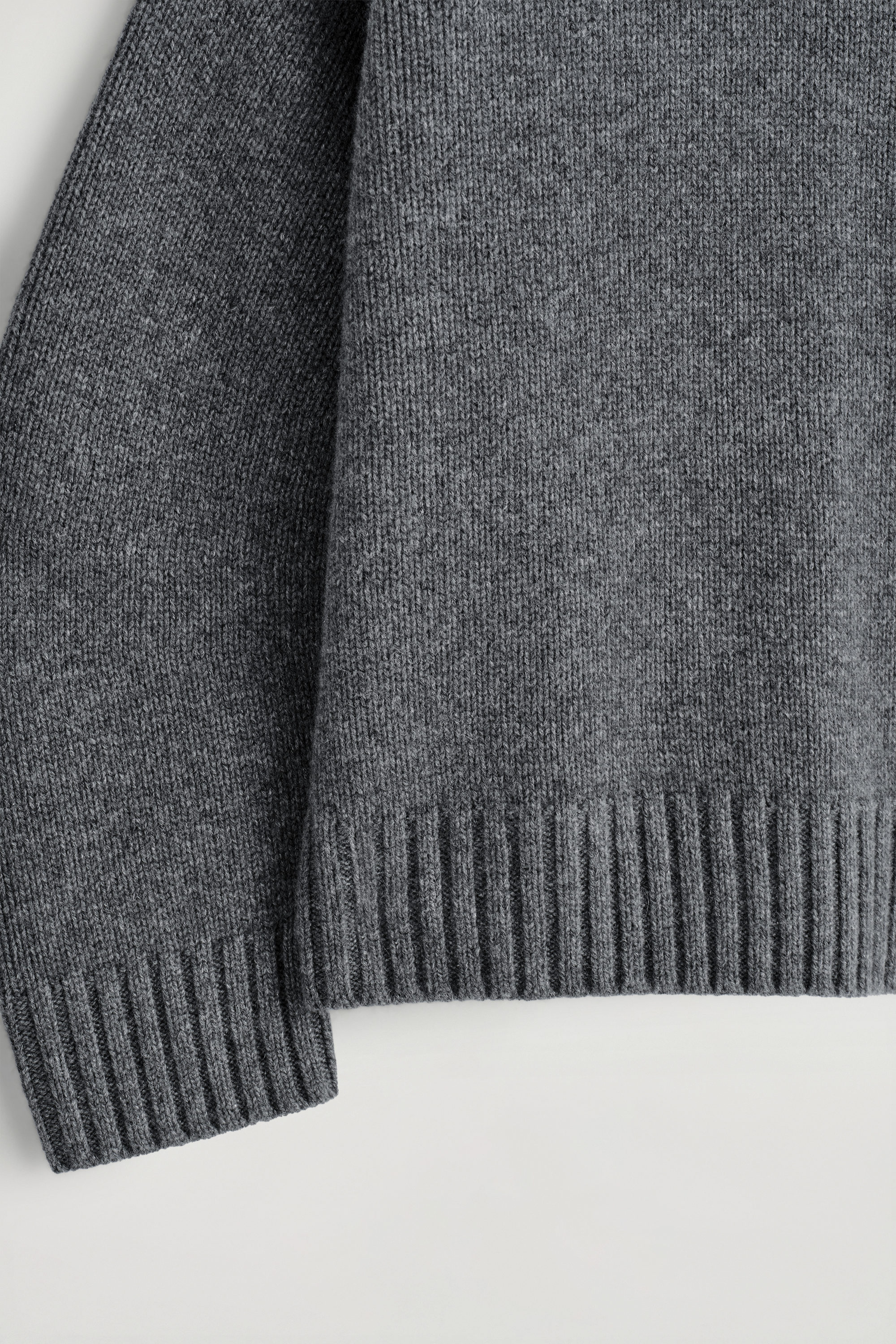CASHMERE FUNNEL-NECK SWEATER - DARK-GRAY MÉLANGE | COS