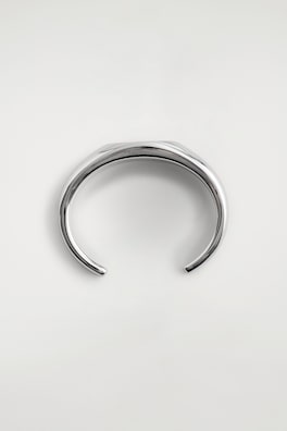 AGATE CUFF — SILVER / BLACK 2