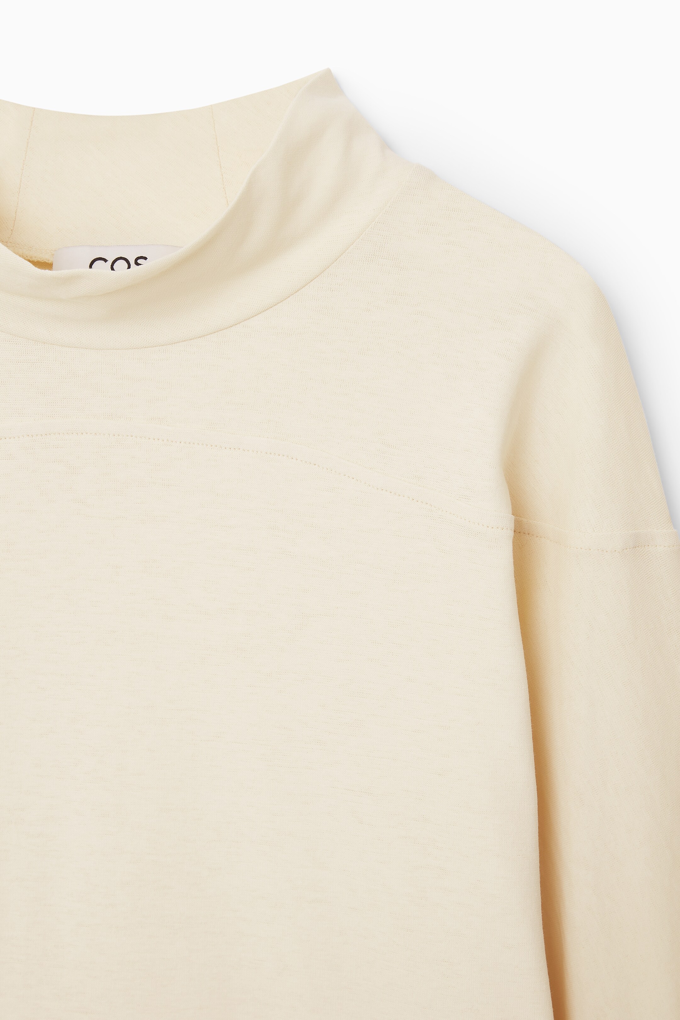View larger image: LONG-SLEEVED MOCK-NECK TOP - LIGHT BEIGE - Ladies | H&M GB 2