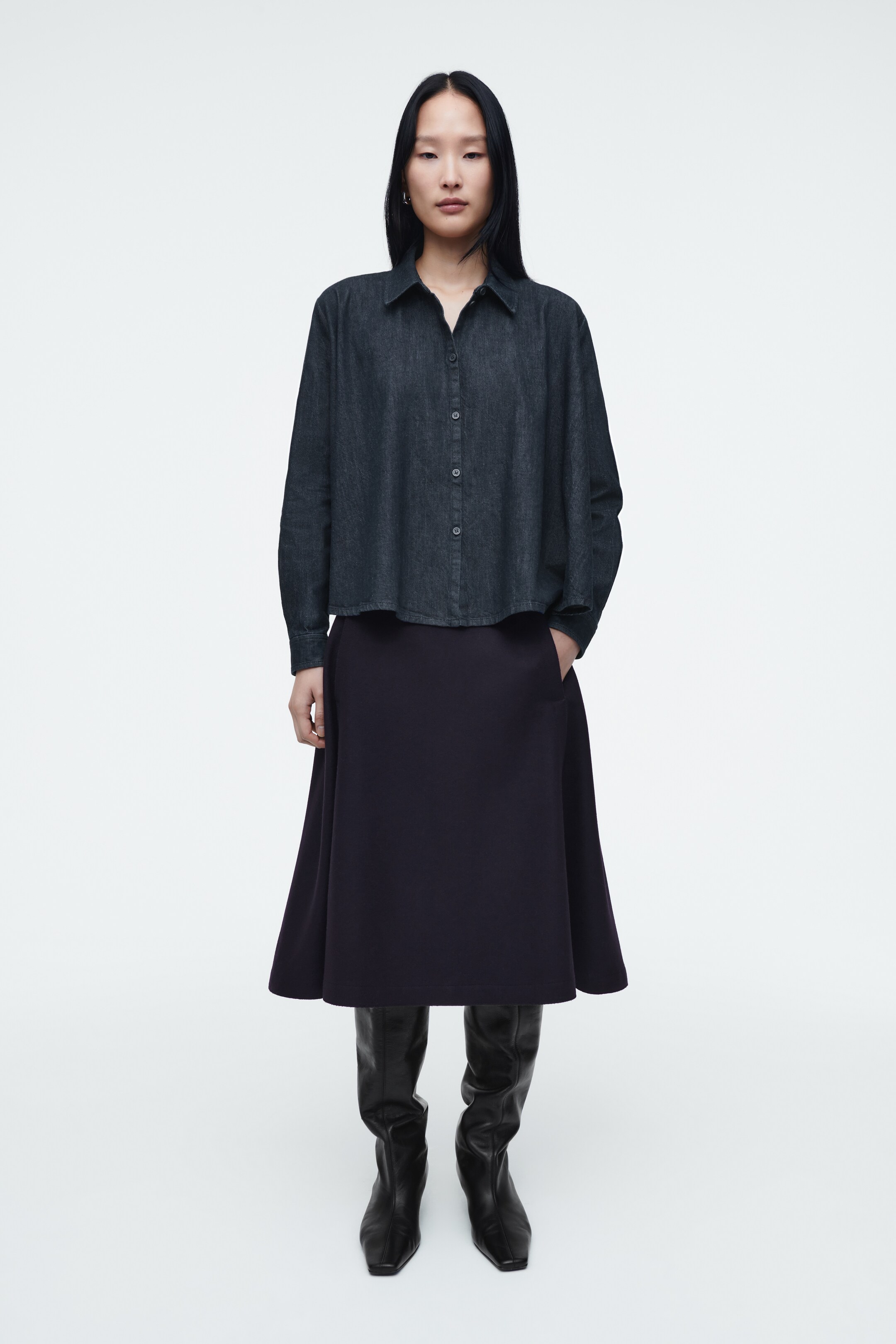 Visualizza immagine più grande: CAMICIA SVASATA IN DENIM DAL TAGLIO REGOLARE - INDACO - DONNA | H&M IT 2