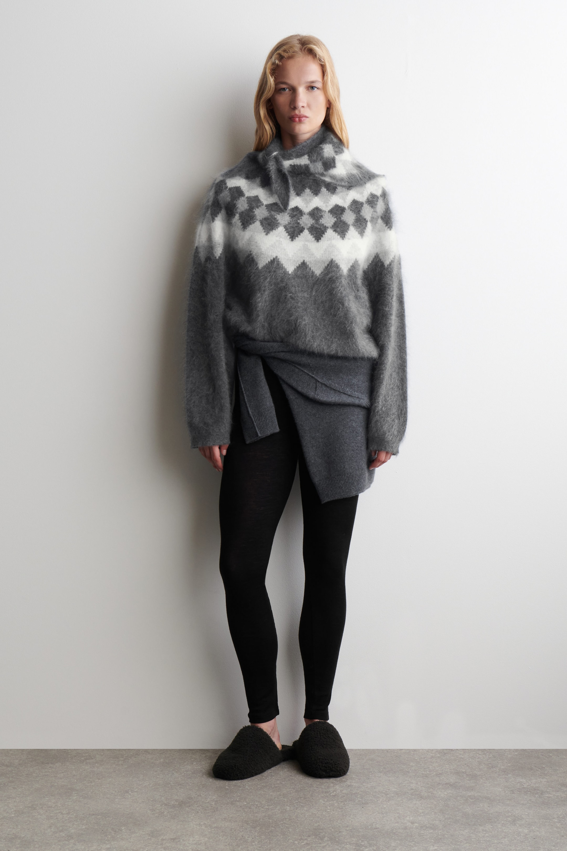 FAIR ISLE BRUSHED-CASHMERE SCARF