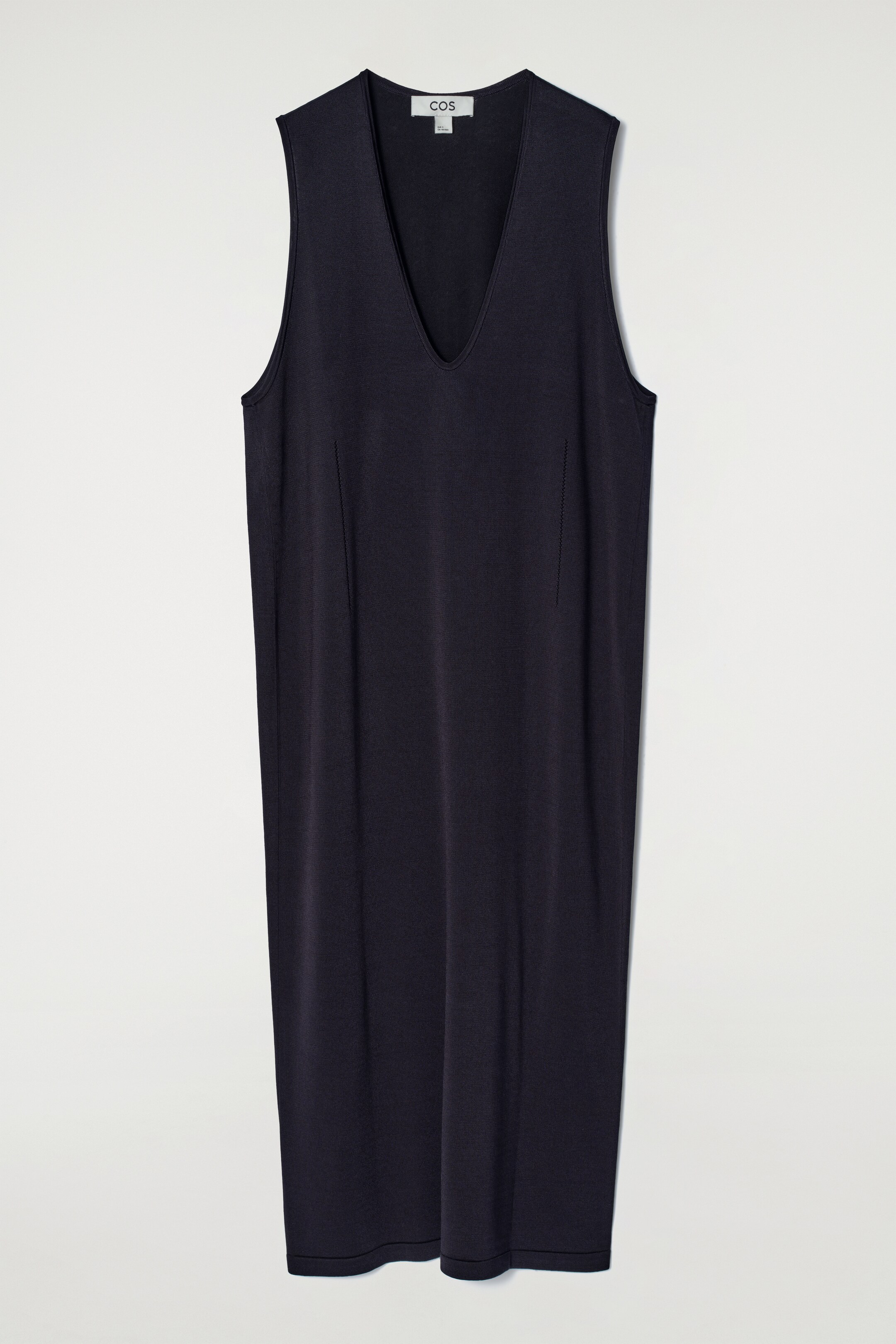 View larger image: KNITTED COTTON MIDI DRESS - NAVY - Ladies | H&M GB 6