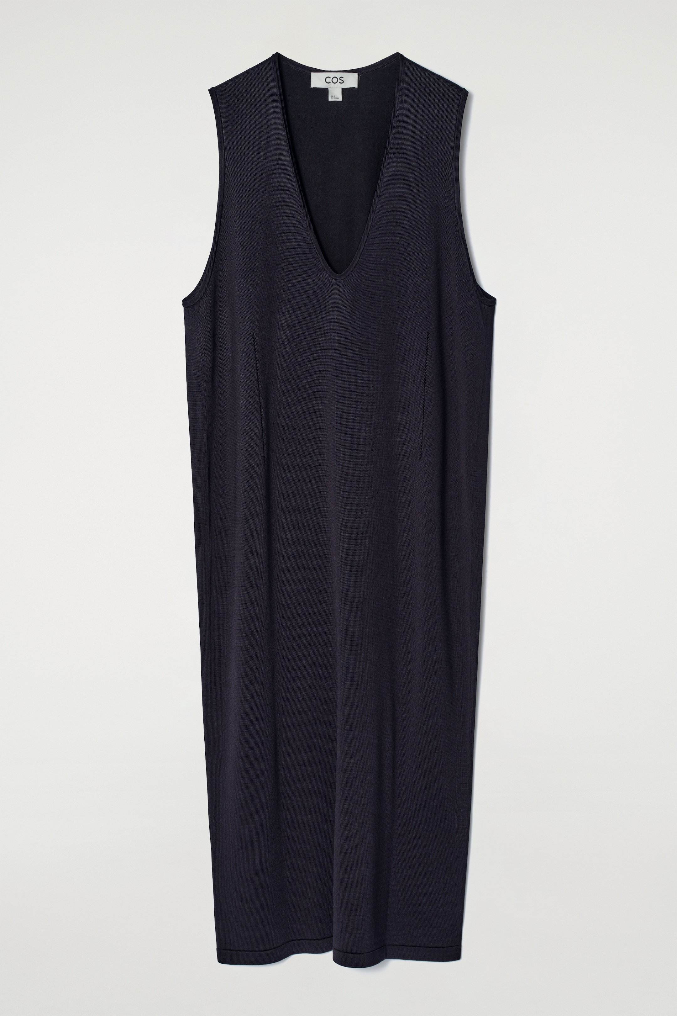 Grotere afbeelding bekijken: Gebreide katoenen midi-jurk - MARINEBLAUW - DAMES | H&M BE 6