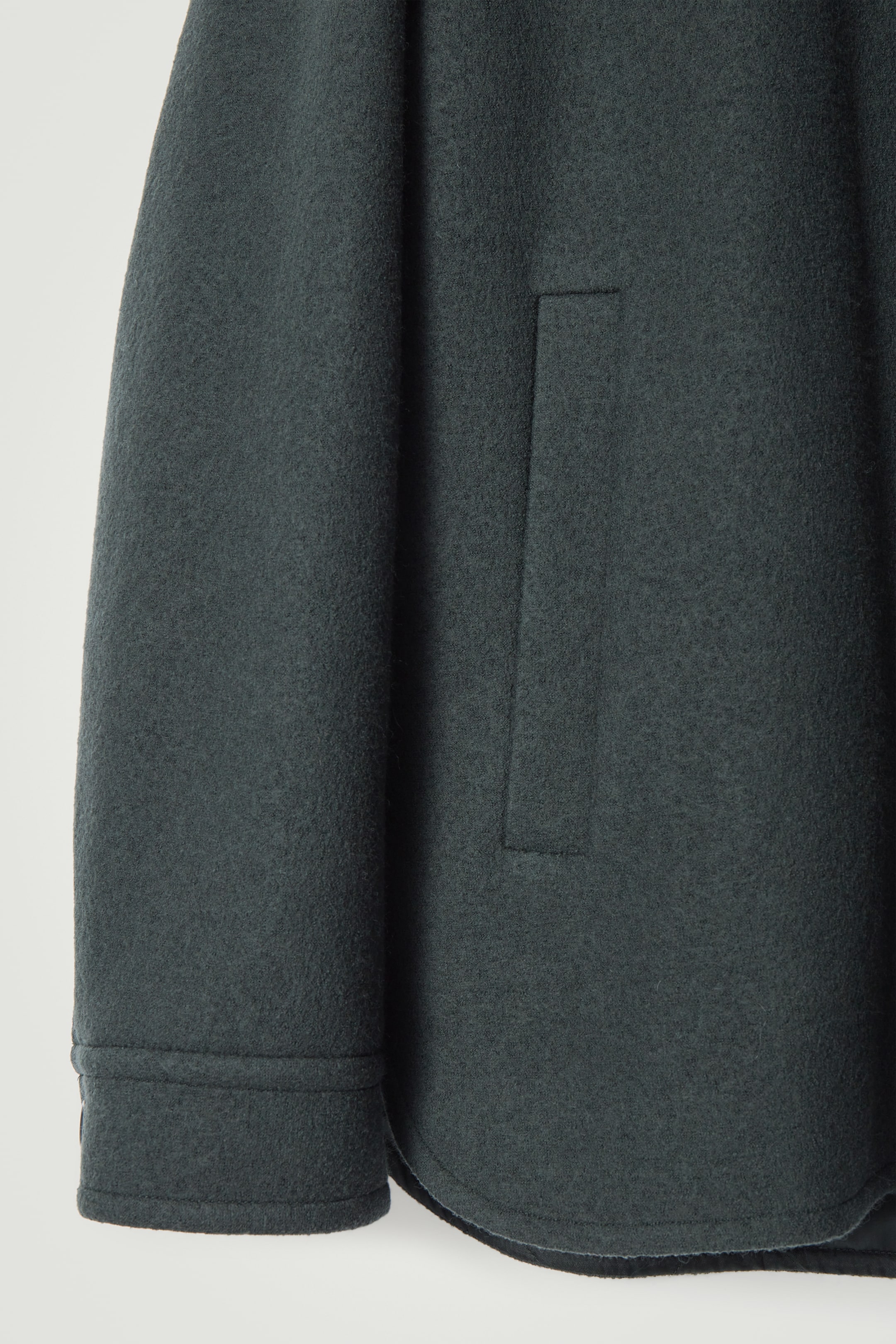View larger image: FELTED WOOL JACKET - DARK GREEN - Men | H&M GB 3