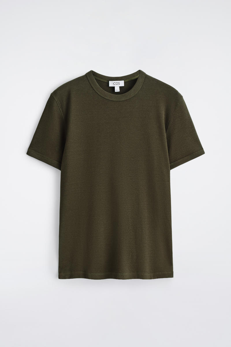 Cos T-shirt Slim In Cotone A Te In Verde In Green