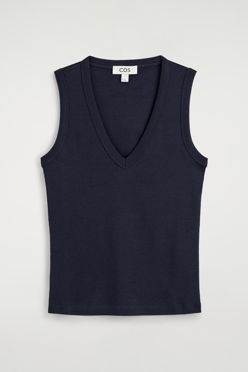 Cotton V-Neck Tank Top