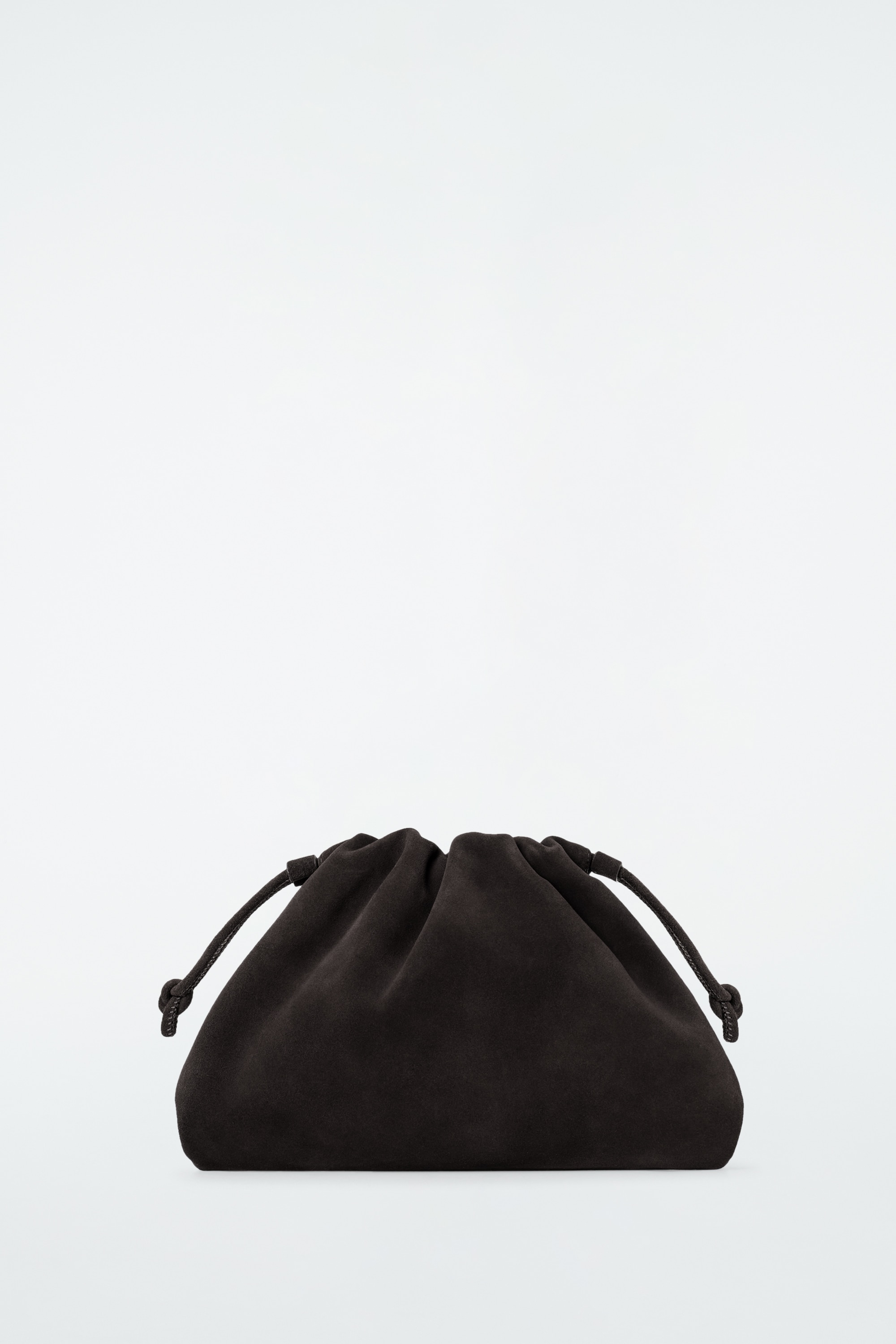 KLEINE CAVATELLI CLUTCH – VELOURSLEDER - BRAUN