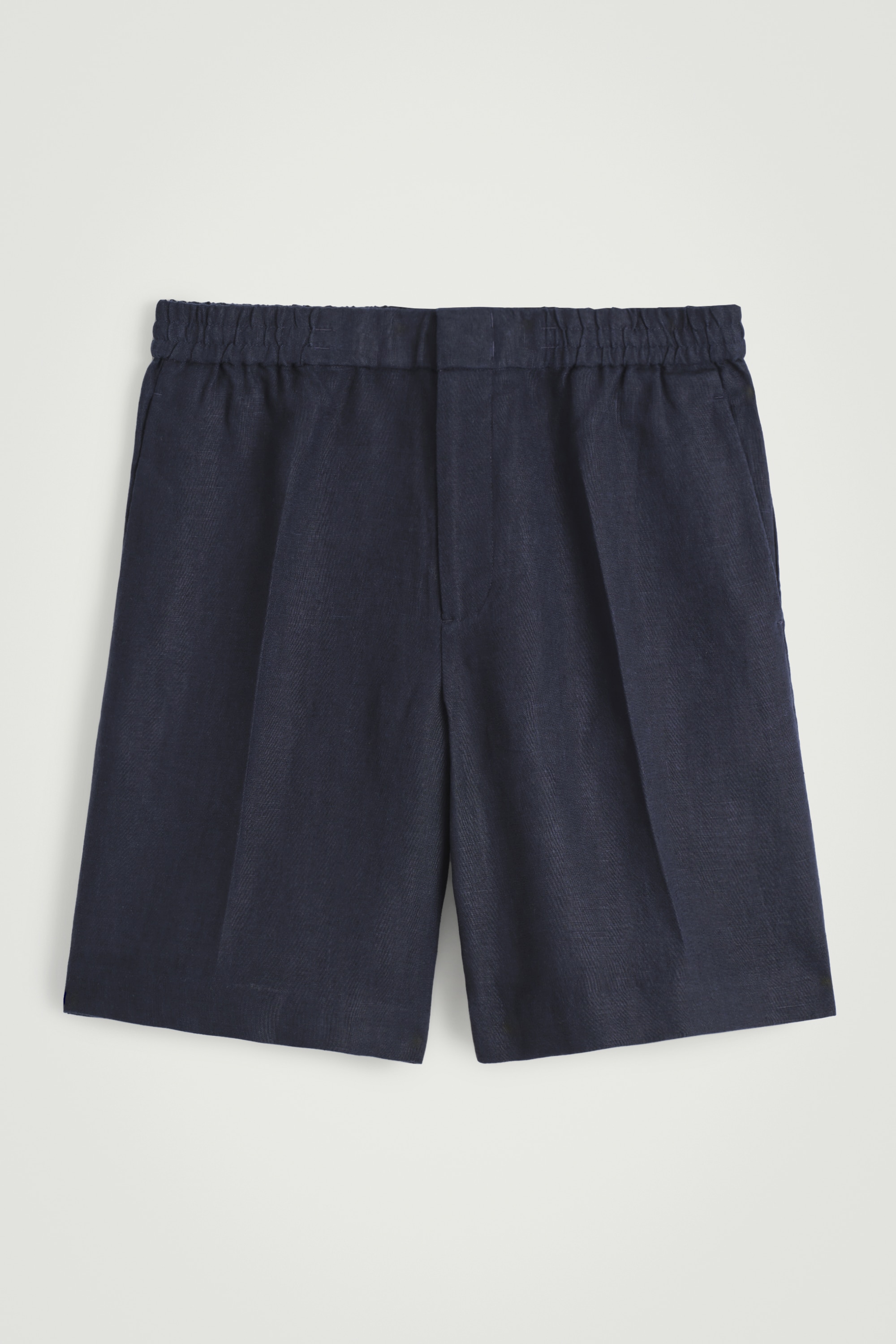 ELASTICATED LINEN SHORTS - NAVY/BLUE/BLACK/BROWN/WHITE
