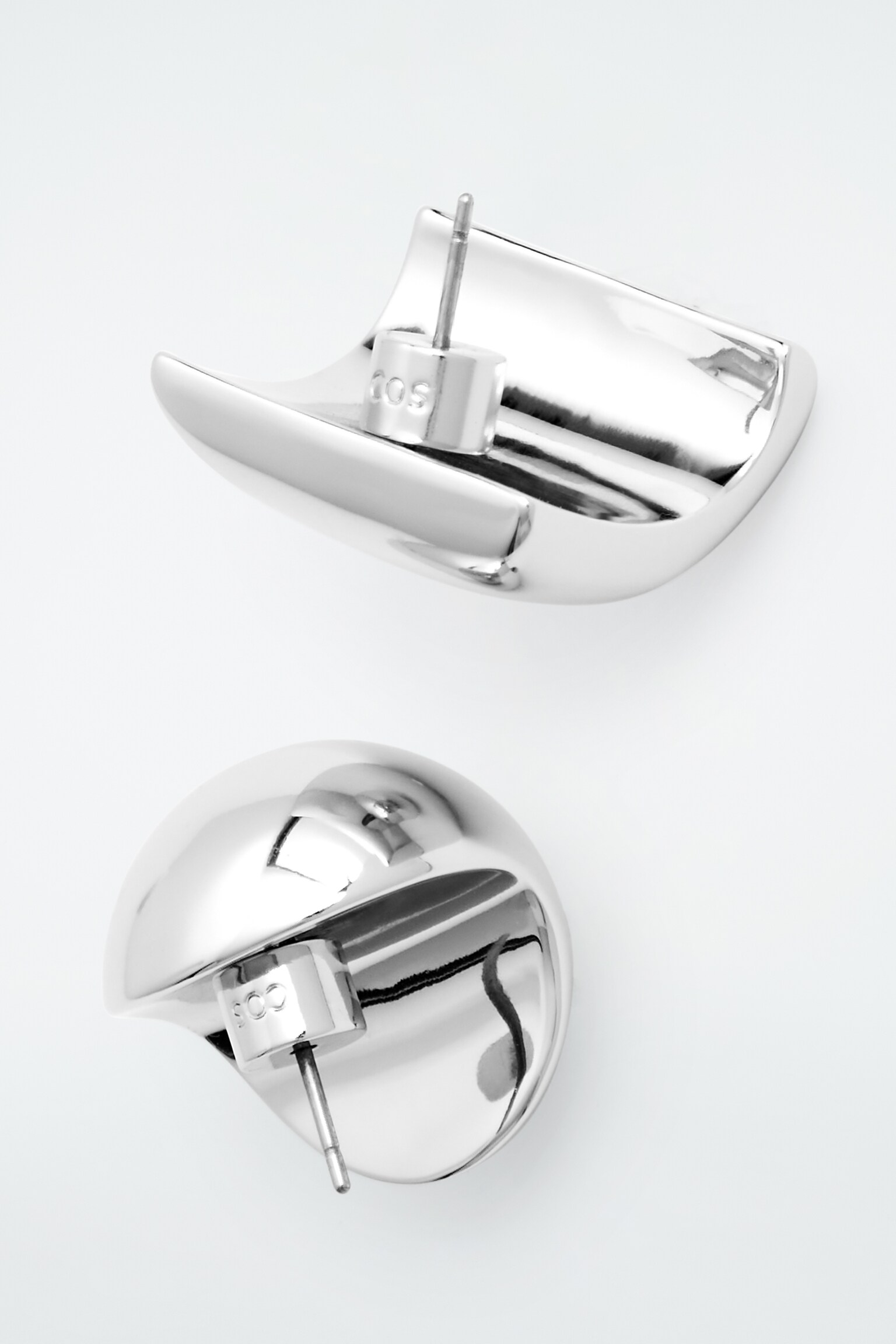 Nesourodé náušnice s peckami - STŘÍBRNÉ/ZLATÁ - 3