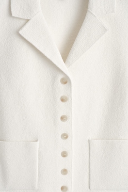 BOUCLÉ-KNIT WAISTCOAT — WHITE 6