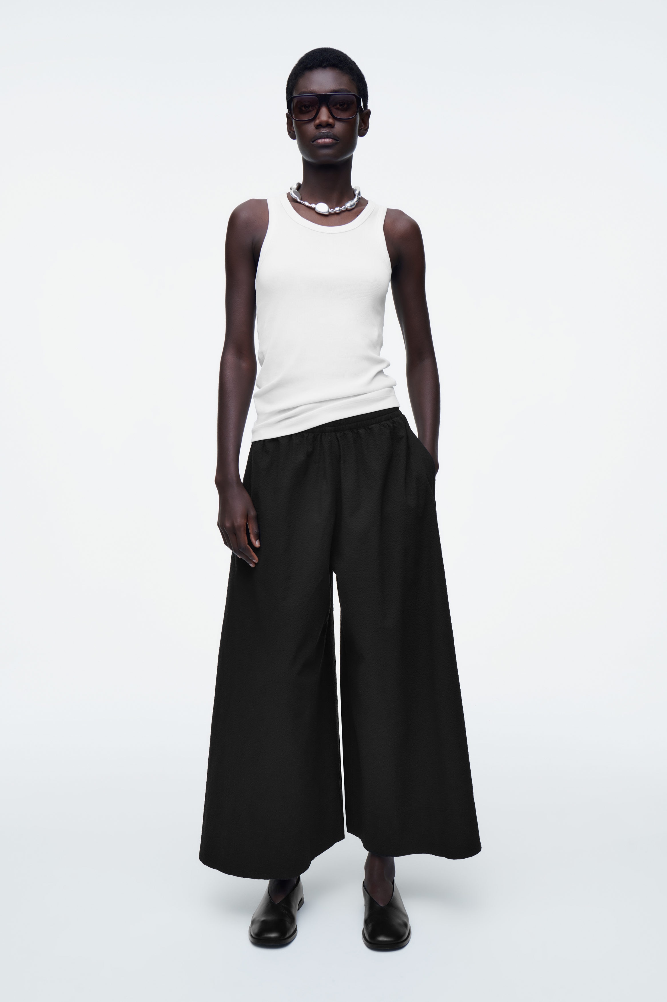 ★CERRIC★LACE COTTON PANTS★1855★Black★韓国★大人気★ ☆CERRIC☆LACE COTTON PANTS☆1855☆Black☆韓国☆大人気