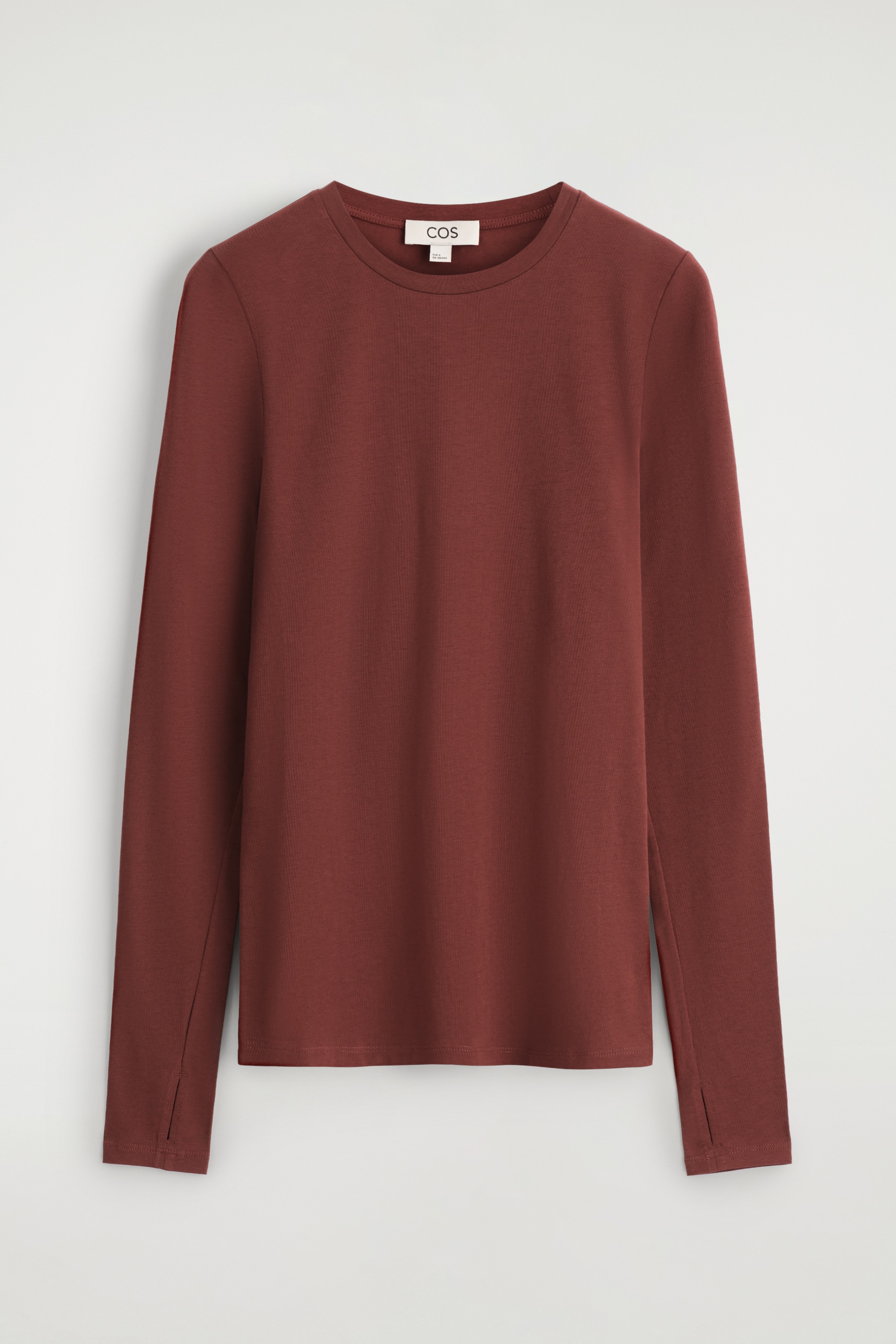 HAUT SLIM LÉGER À MANCHES LONGUES - ROUGE PROFOND/GRIS CHINÉ/Blanc/VERT FONCÉ/NOIR/BRUN / RAYURES/VERT OLIVE