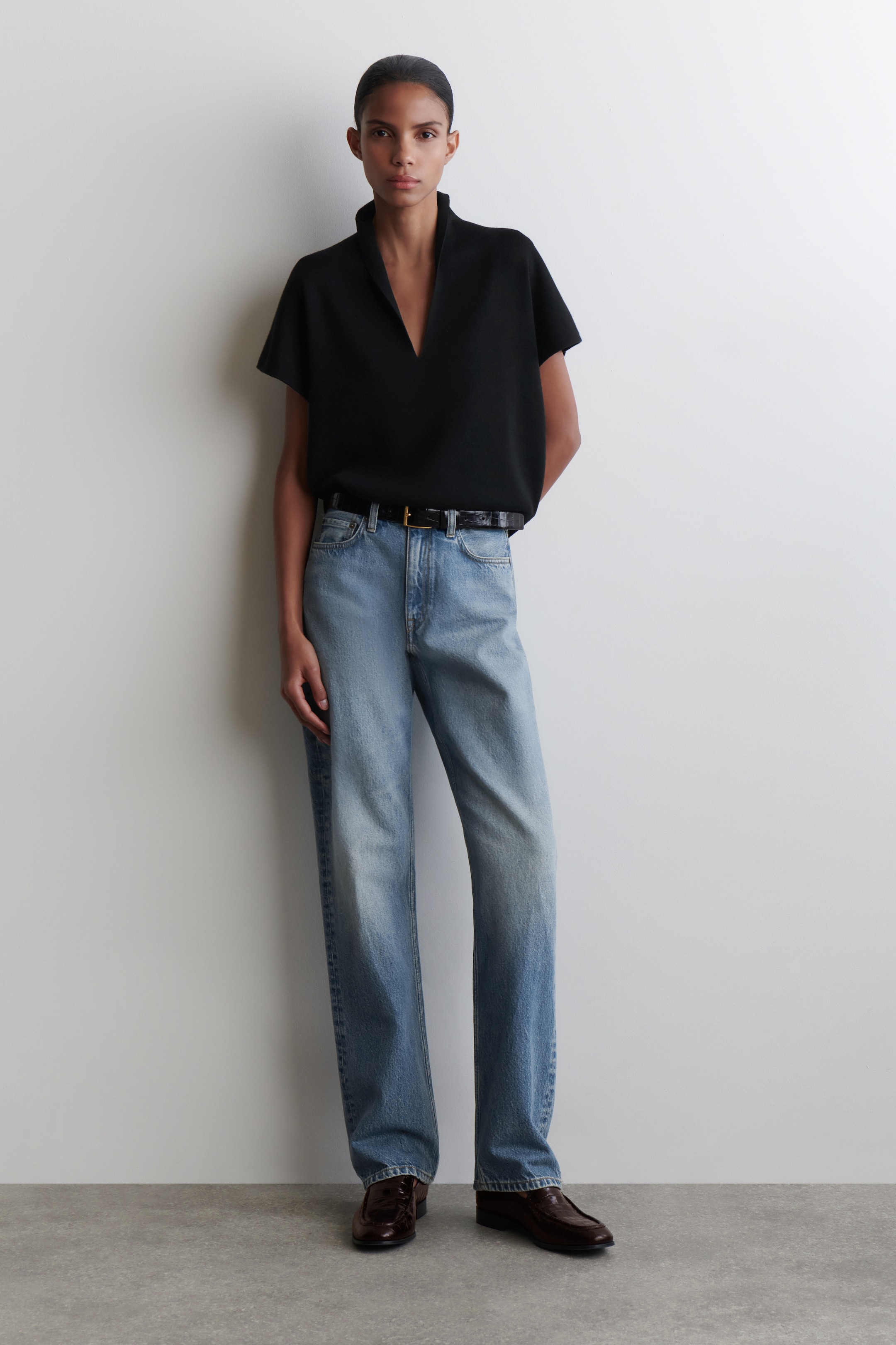 Agrandir l'image: JEAN REPRISE DROIT - BLEU DÉLAVÉ - FEMME | H&M CH 1