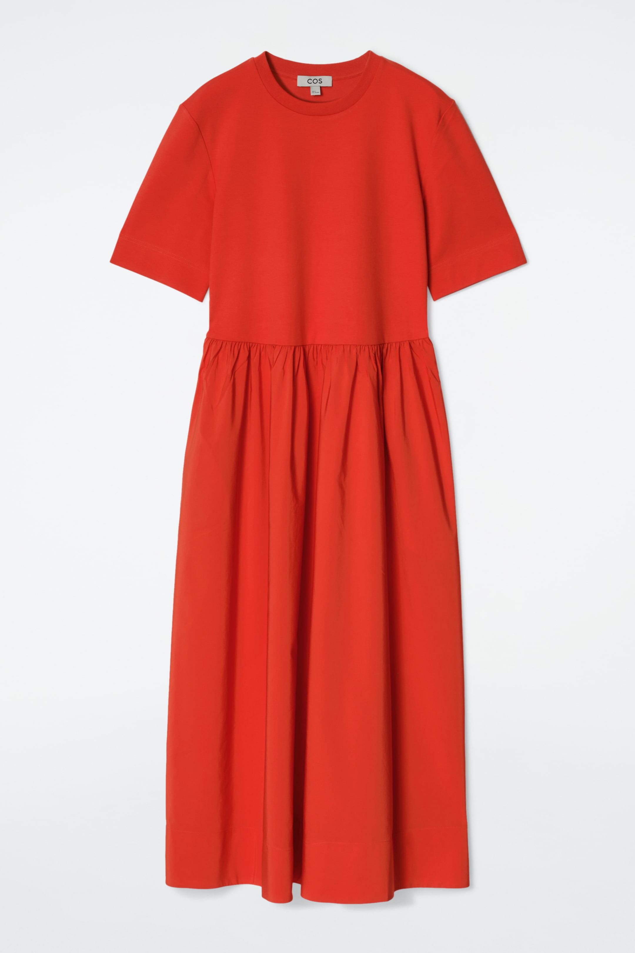 View larger image: CONTRAST-PANEL MIDI DRESS - RED - Ladies | H&M GB 5