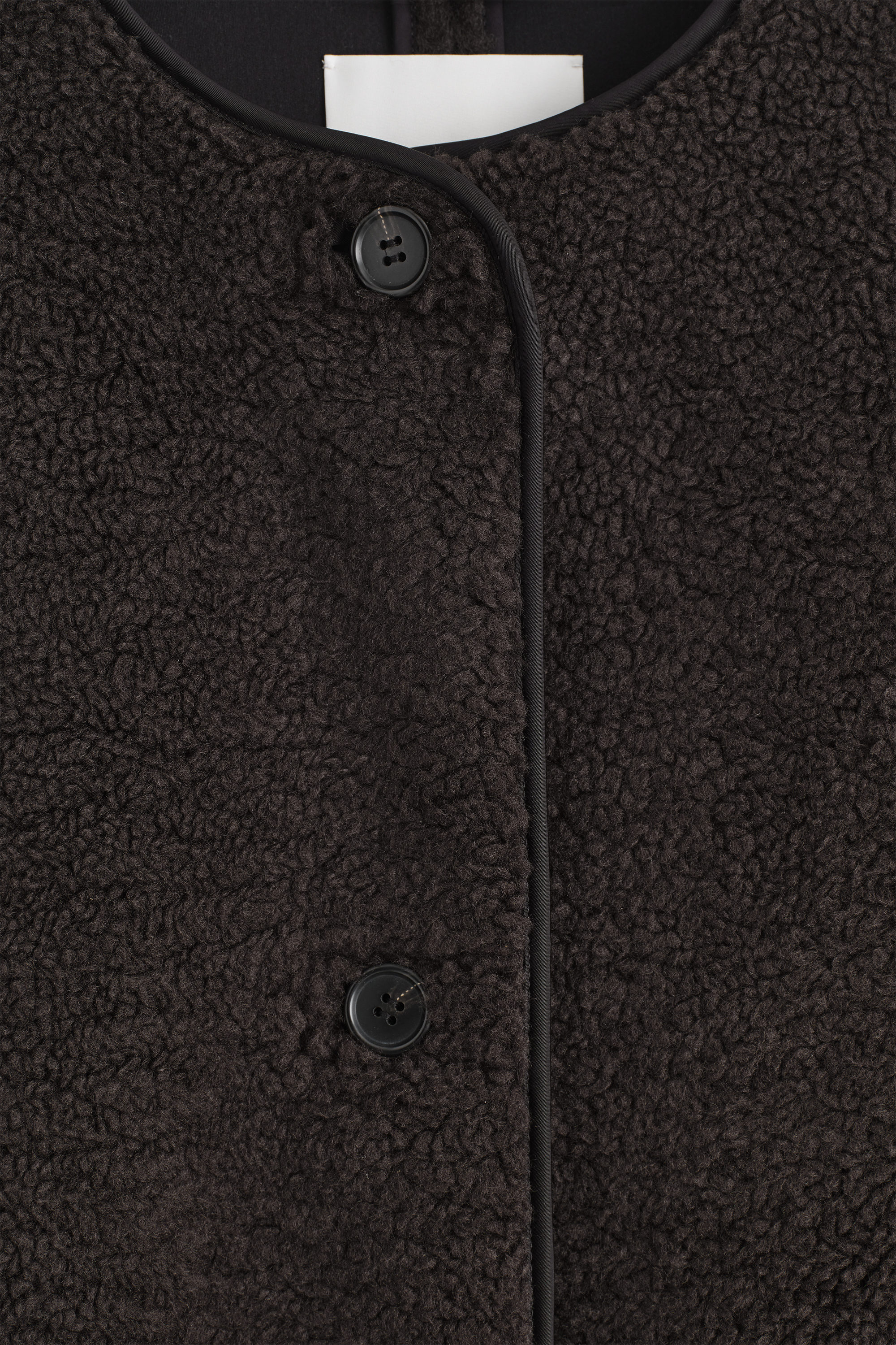 LONGLINE TEDDY JACKET - DARK BROWN | COS US