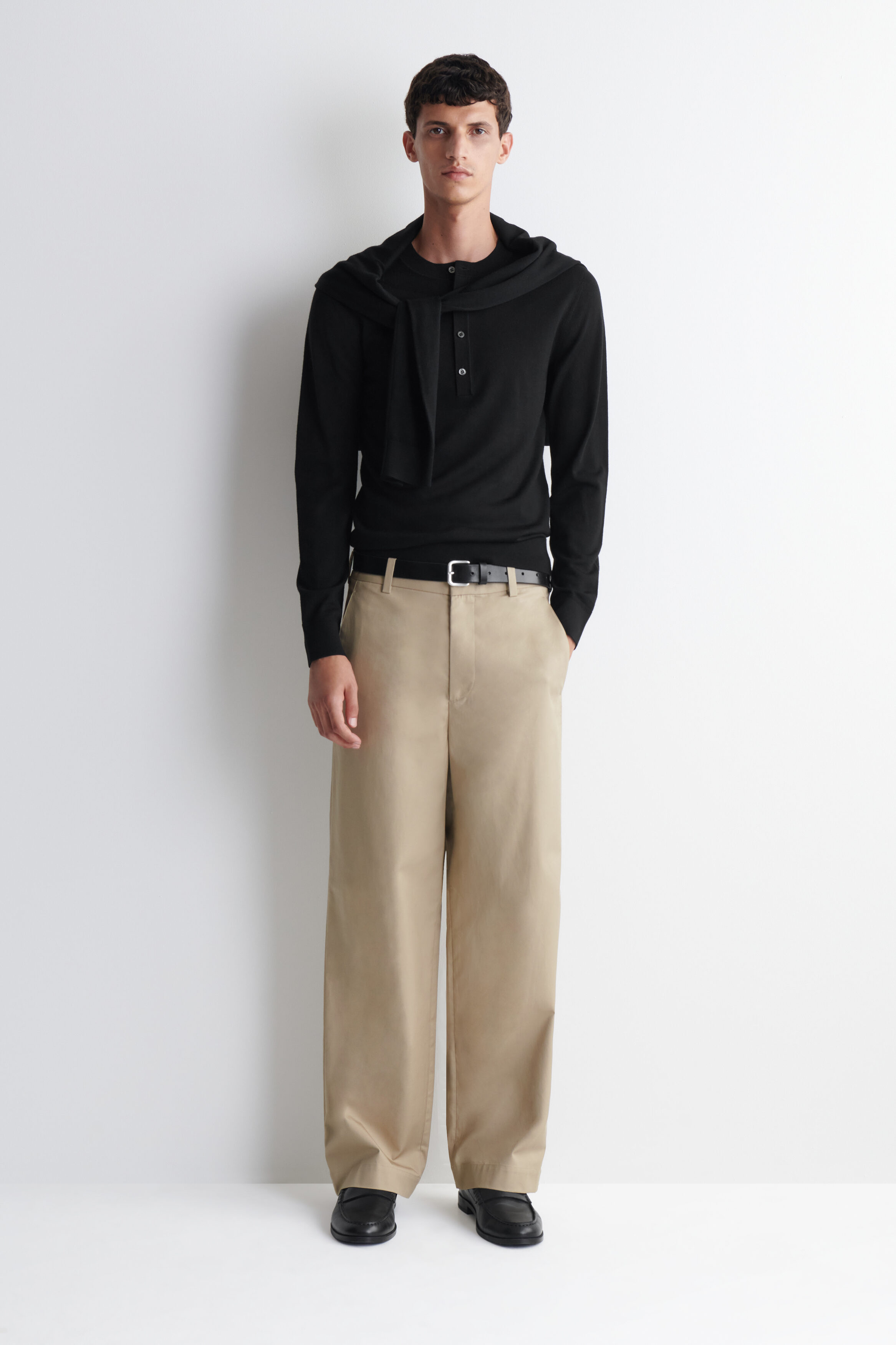 SLIM MERINO WOOL HENLEY TOP - thumbnail 8