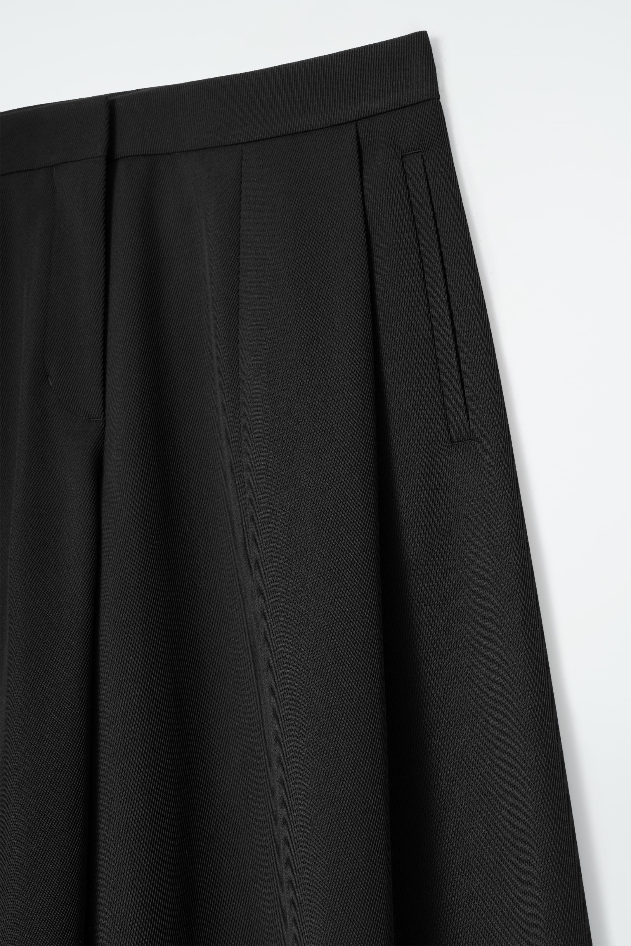 Zobacz większy obraz: SZEROKIE SPODNIE DO KOSTEK Z WEŁNĄ - CZARNY - ONA | H&M PL 8