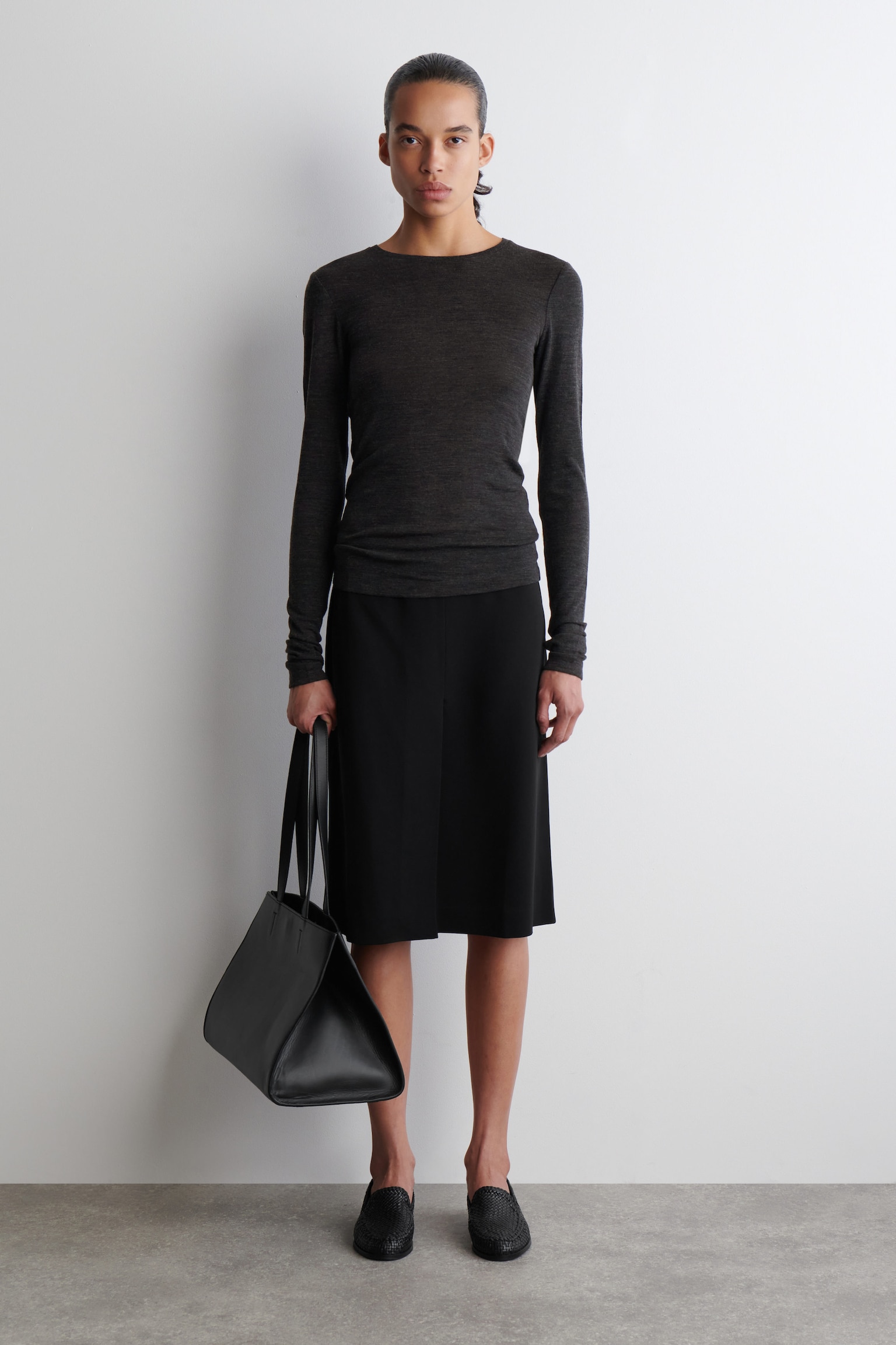 WW Merino PJ - Charcoal/Spruce