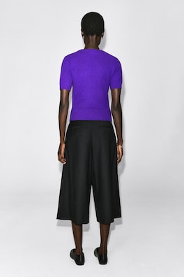 PURE CASHMERE T-SHIRT — PURPLE 6