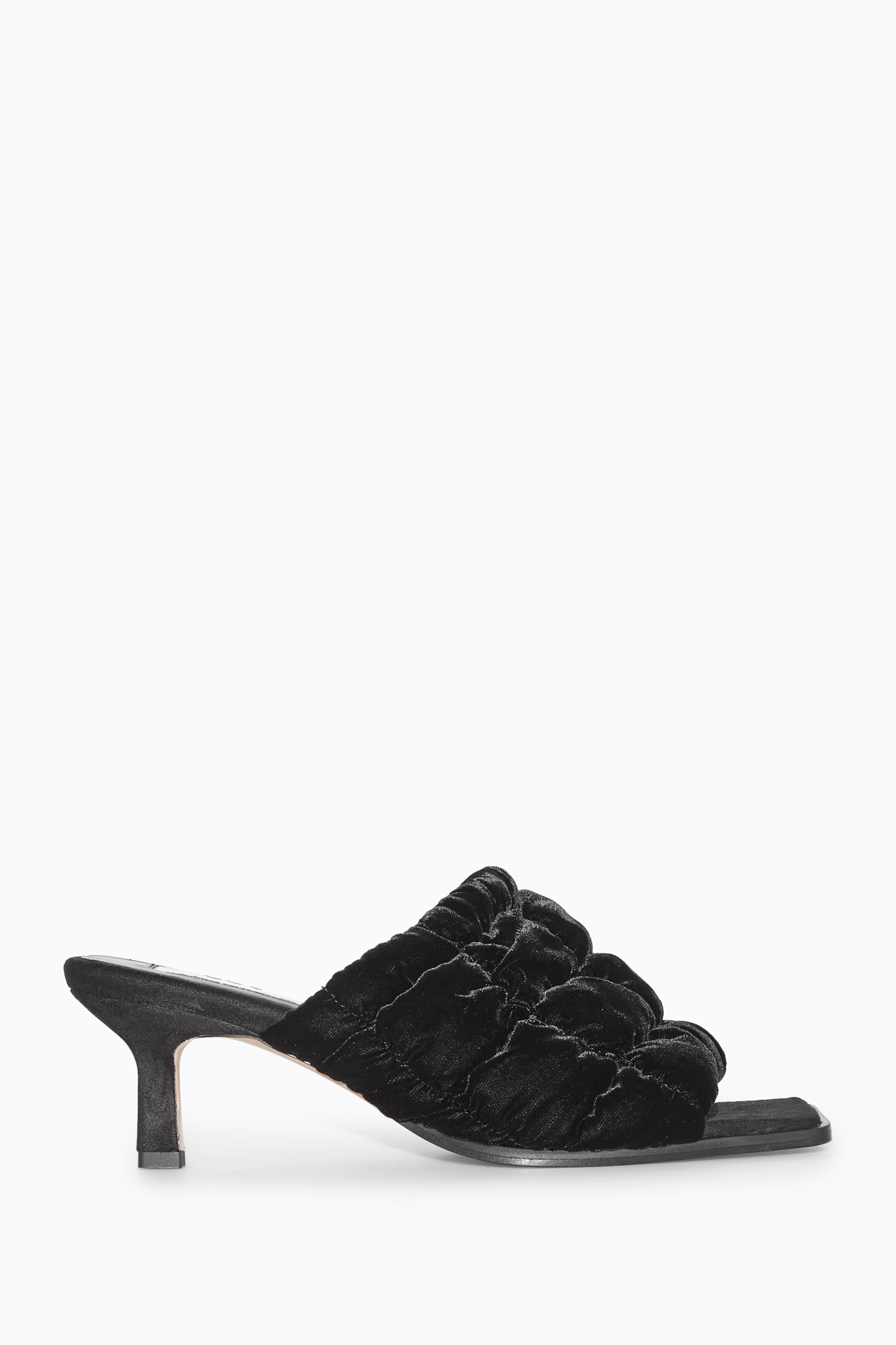 View larger image: QUILTED VELVET MULES - BLACK - Ladies | H&M GB 1
