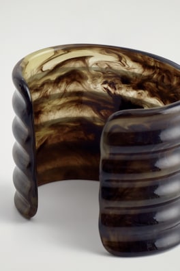 RIPPLED CUFF — BROWN / MARBLED 3