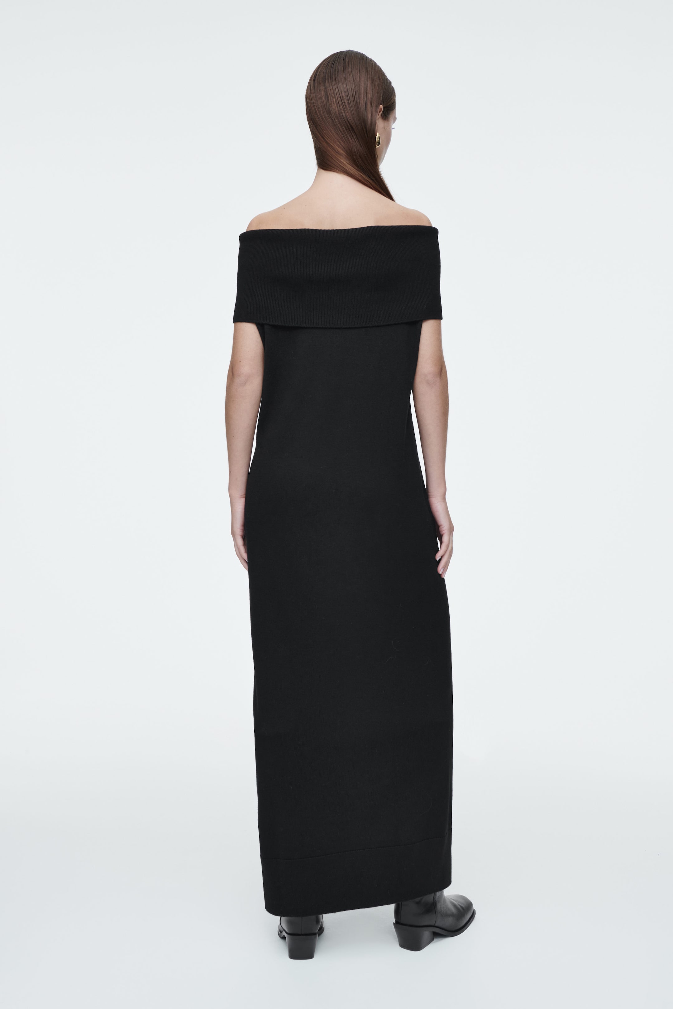 MERINO WOOL BARDOT DRESS