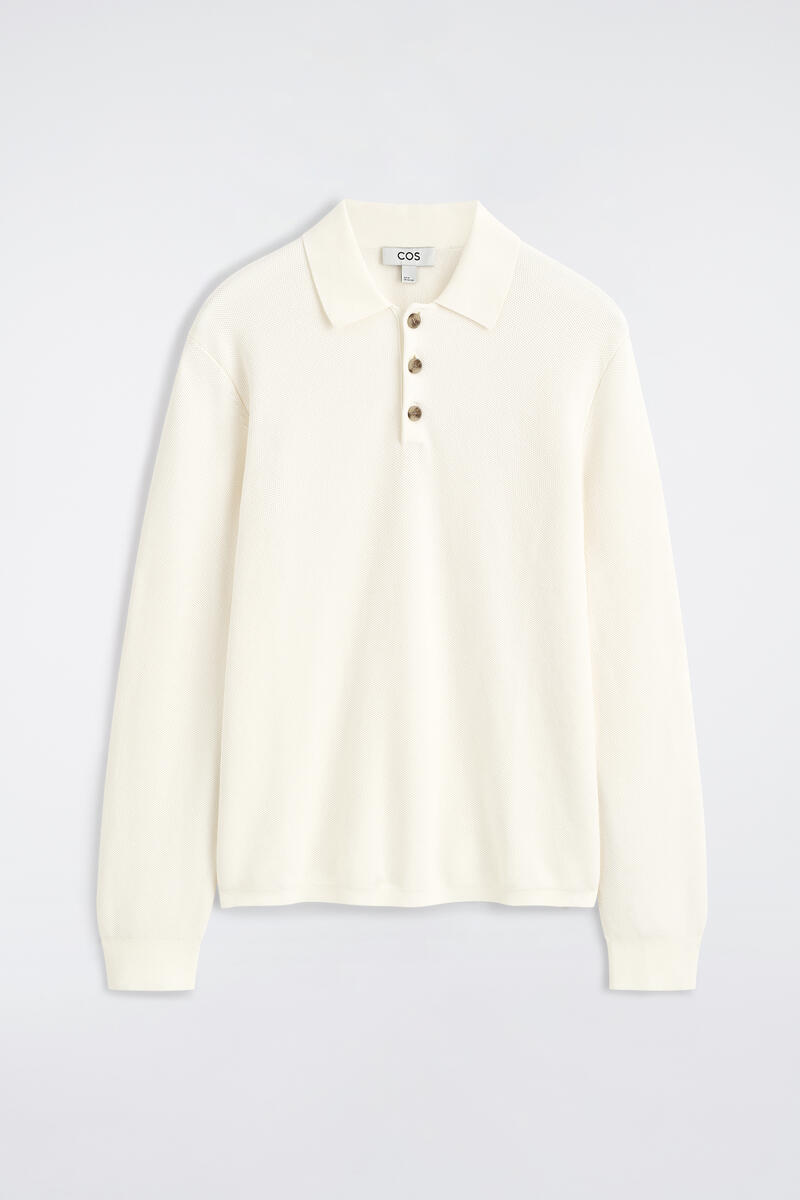 Honeycomb-Knit Polo Shirt