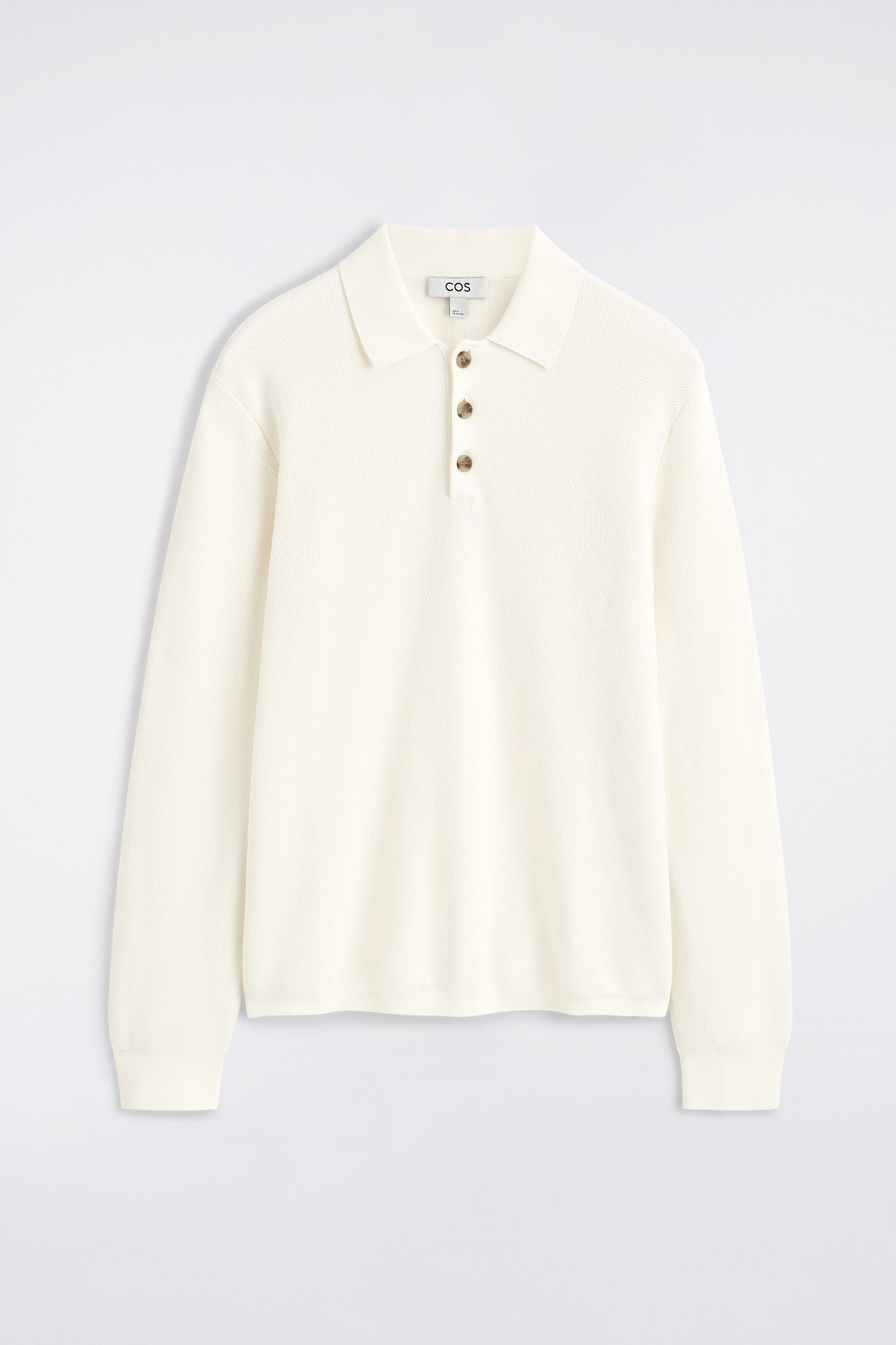 HONEYCOMB-KNIT POLO SHIRT