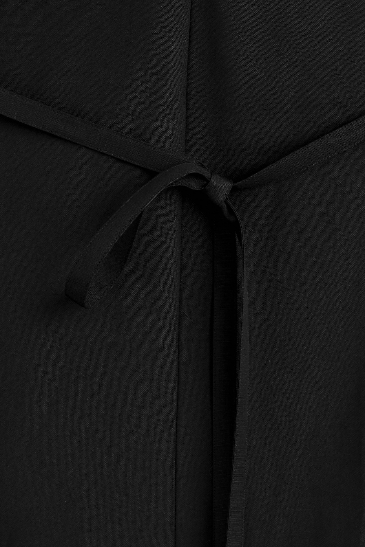 cos black linen dress COS Atelier The V-Neck Linen Maxi Dress in Black Size 2 NEW $290