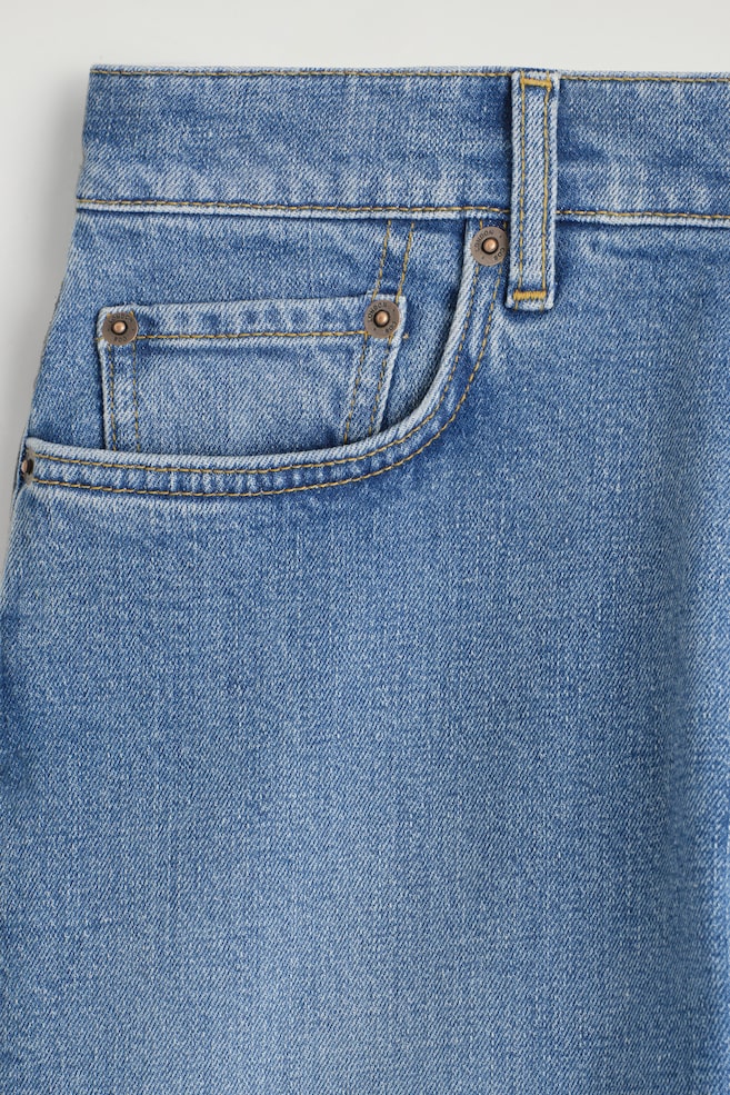 FLUTE SLIM-LEG JEANS — BLUE