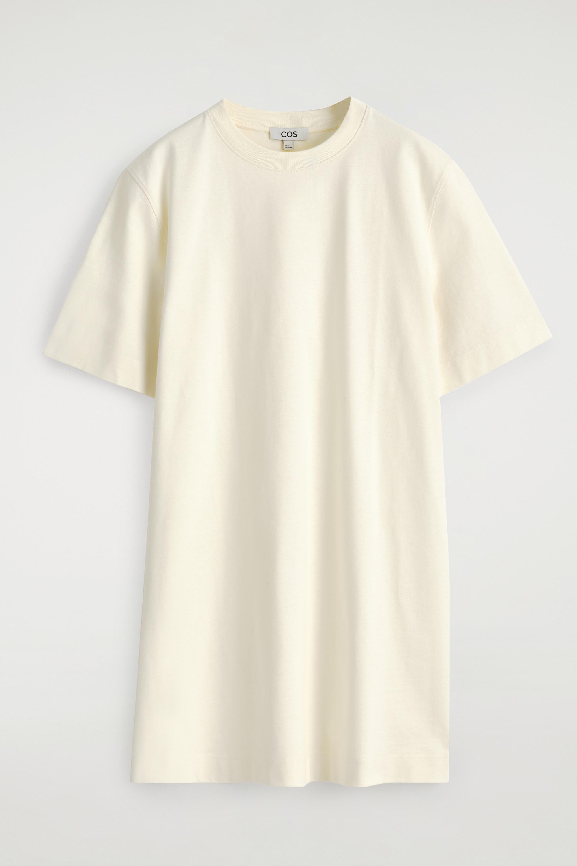 KATOENEN MINI T-SHIRT JURK - WIT/WIT / ROOD / GESTREEPT