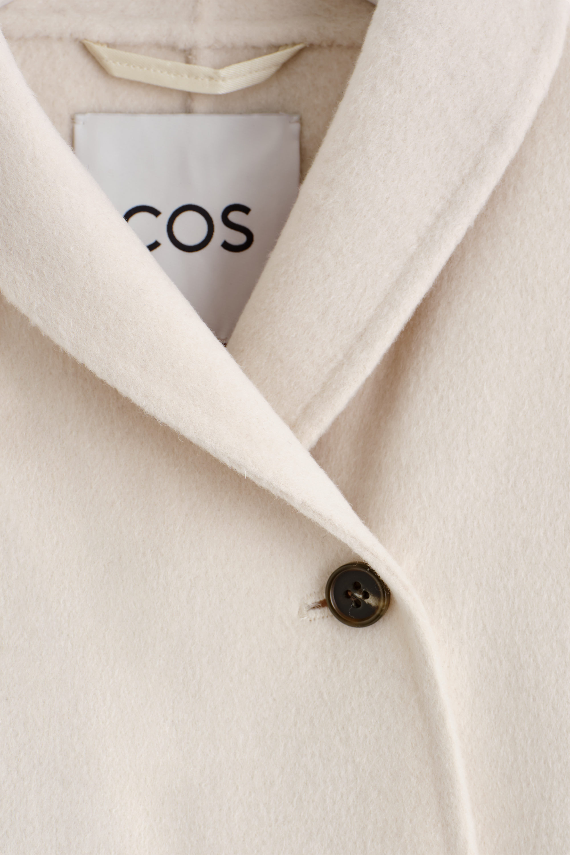 DOUBLE-FACED WOOL PEA COAT - IVORY | COS US