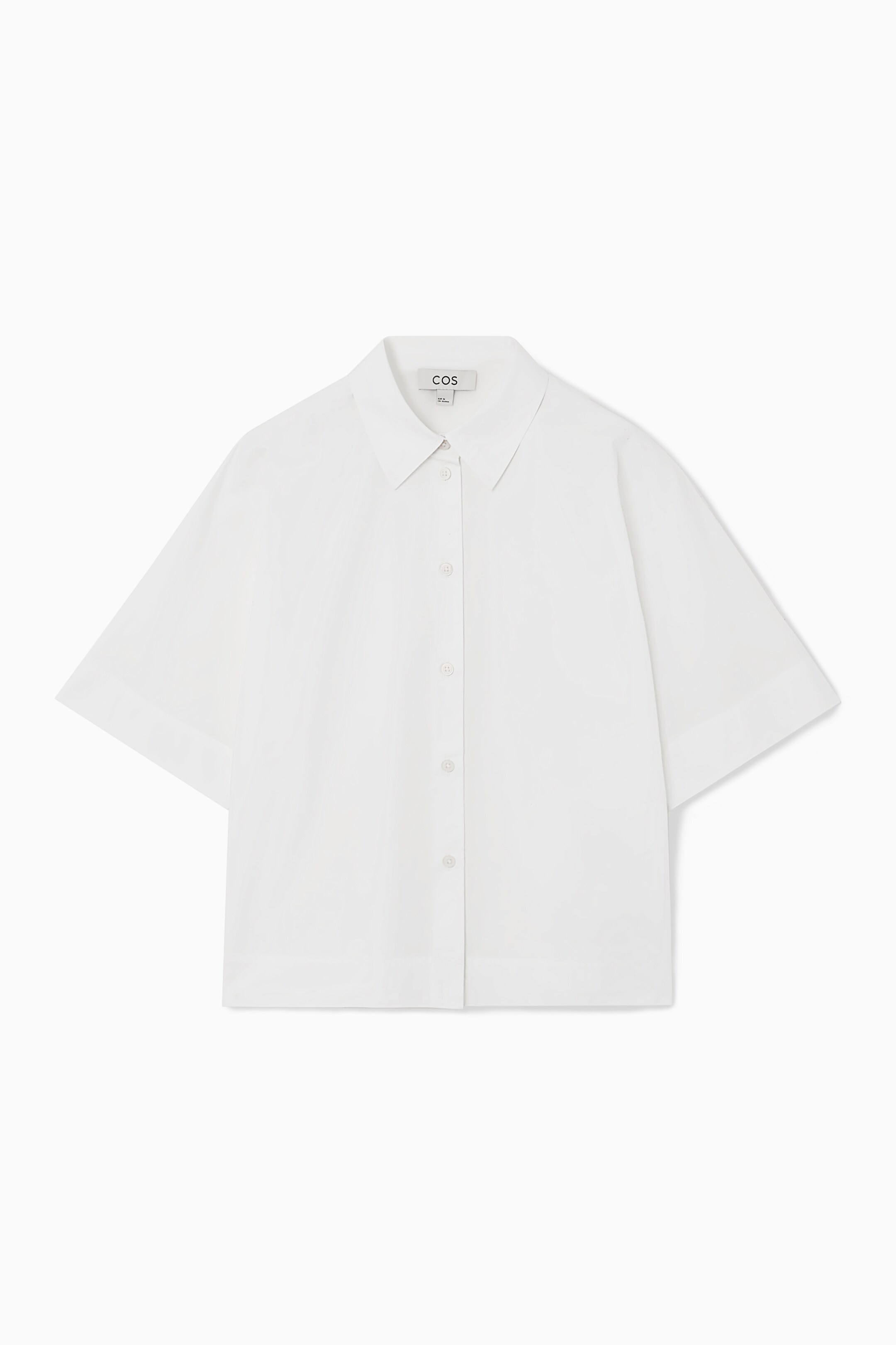 Ingrandisci l'immagine: BOXY SHORT-SLEEVED POPLIN SHIRT - WHITE - DONNA | H&M CH 1